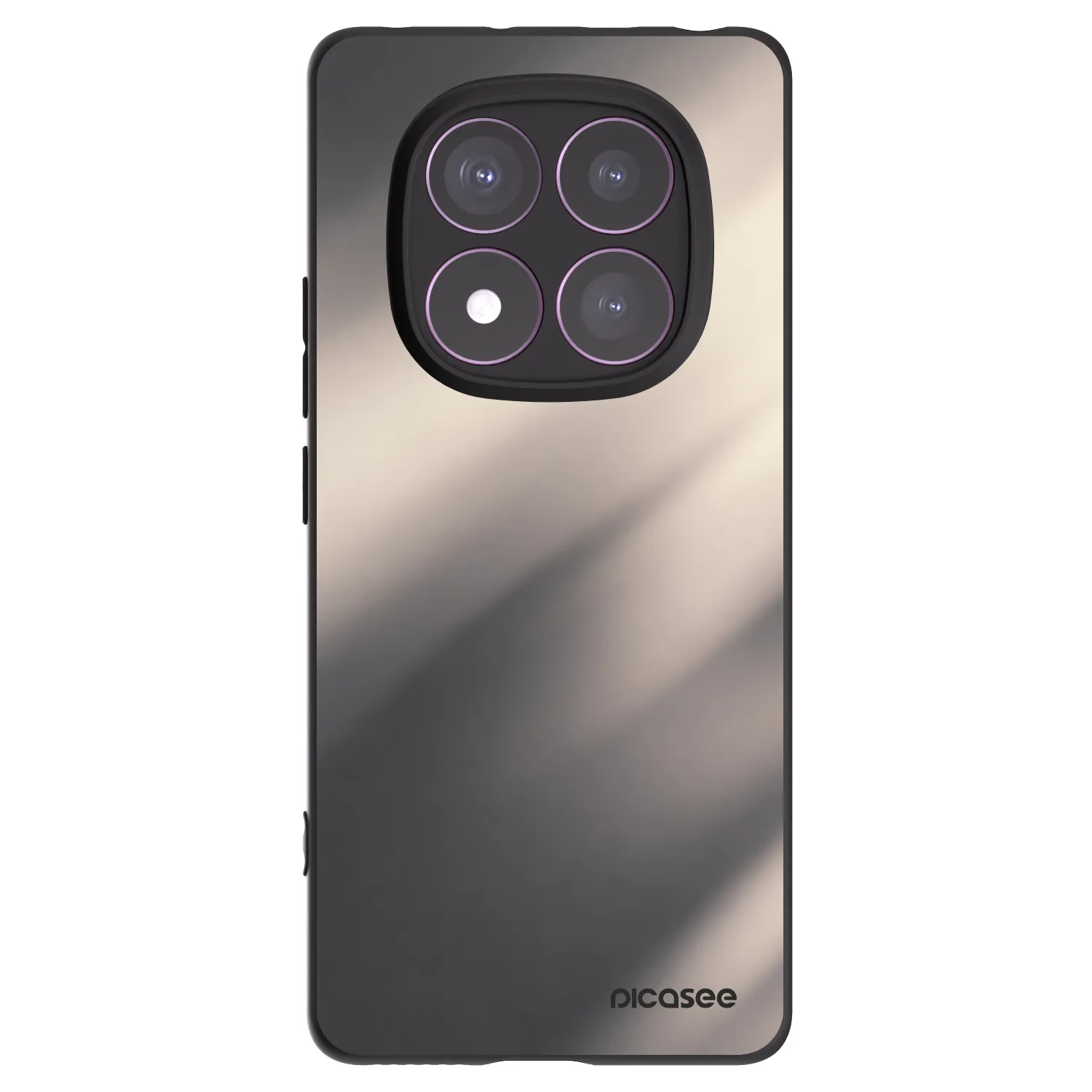 Picasee Xiaomi Redmi Note 14 Pro 4G Hülle - Schwarzes Silikon - Smoky Beige