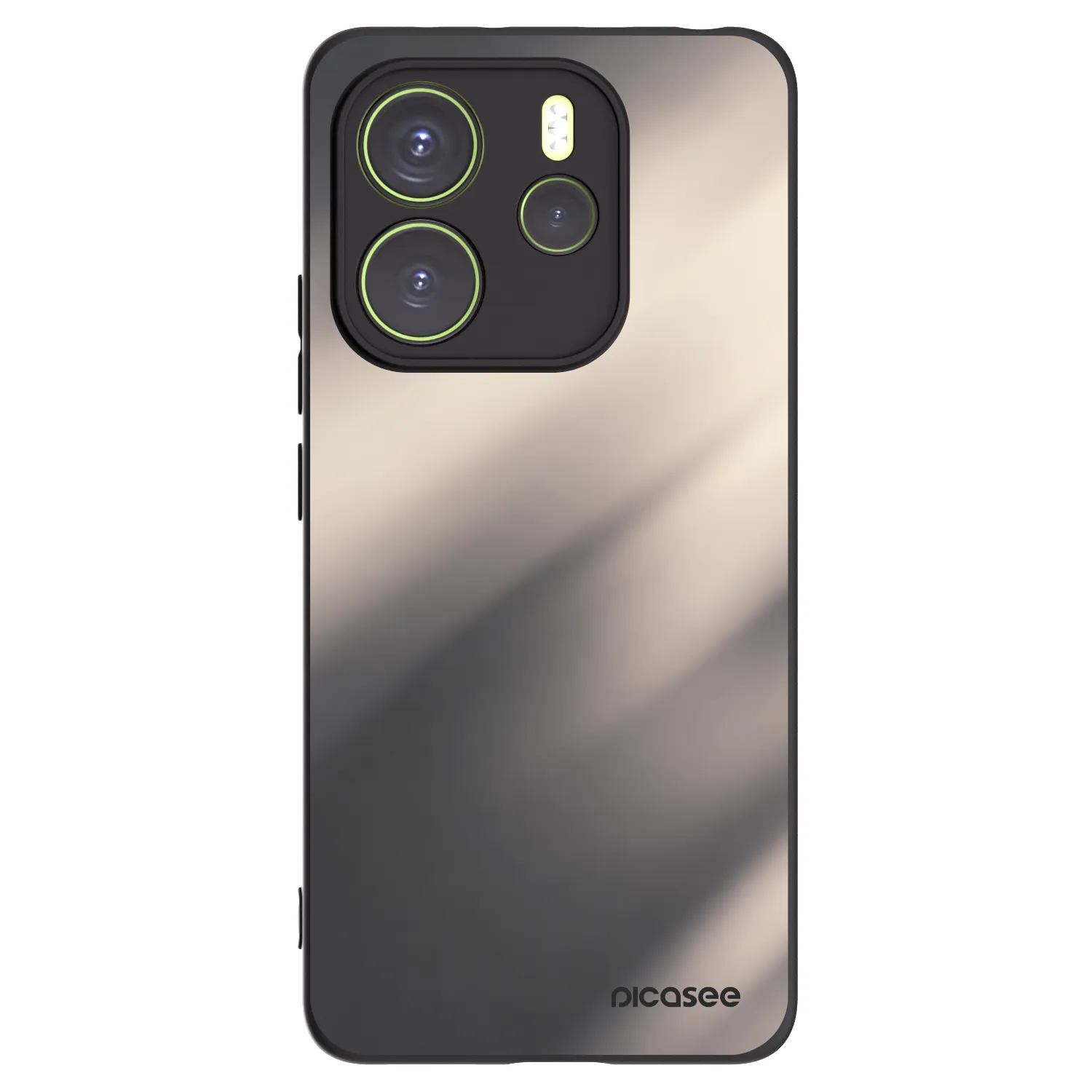 Picasee Xiaomi Redmi Note 14 4G Hülle - Schwarzes Silikon - Smoky Beige