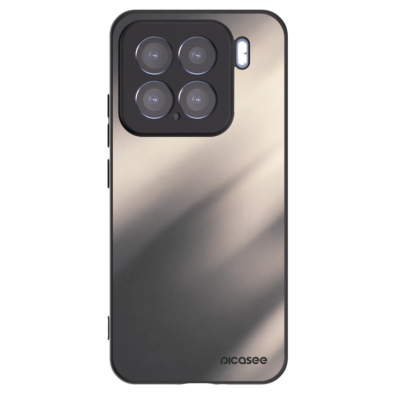 Picasee Xiaomi 15 Hülle - Schwarzes Silikon - Smoky Beige