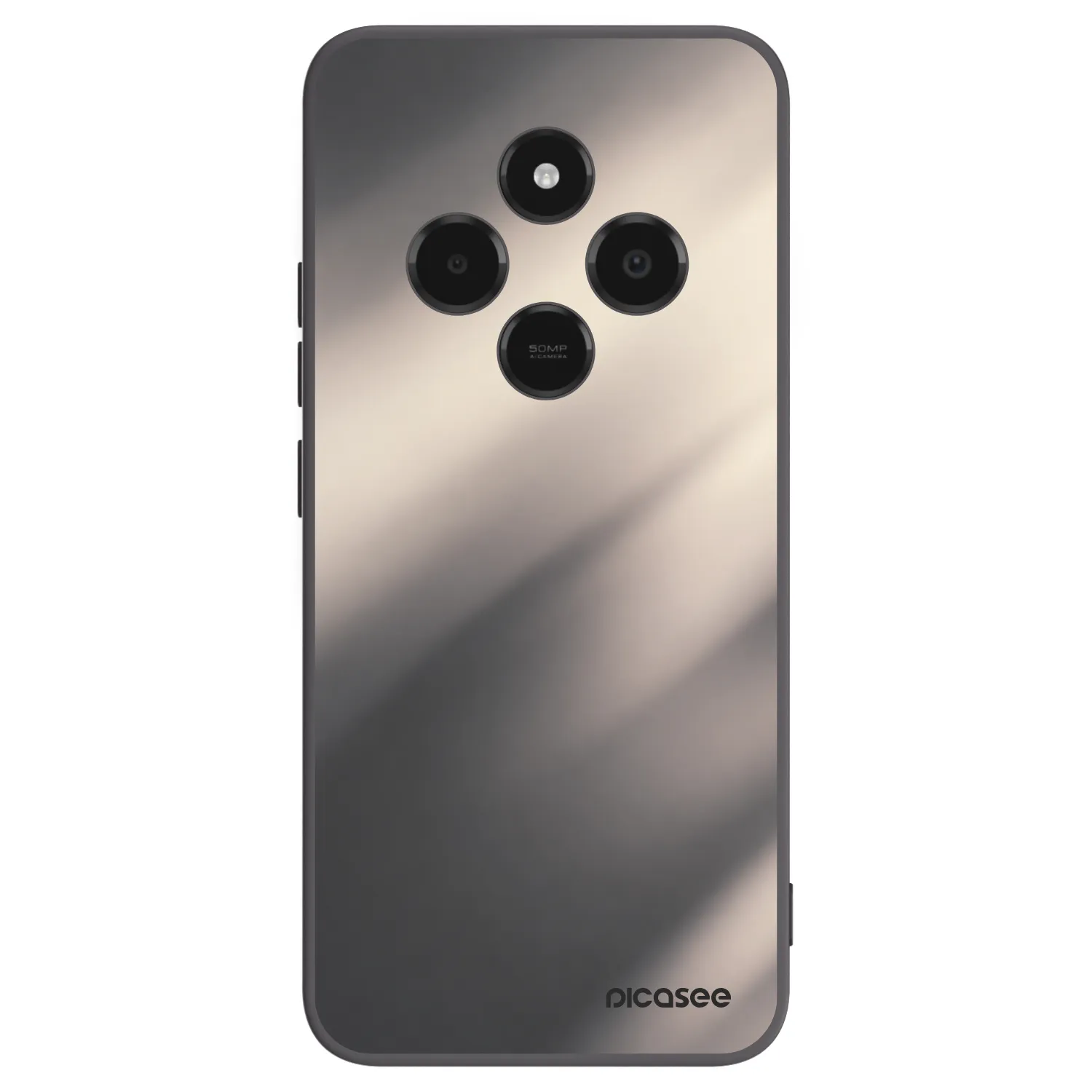 Picasee Xiaomi Poco C75 Hülle - Schwarzes Silikon - Smoky Beige