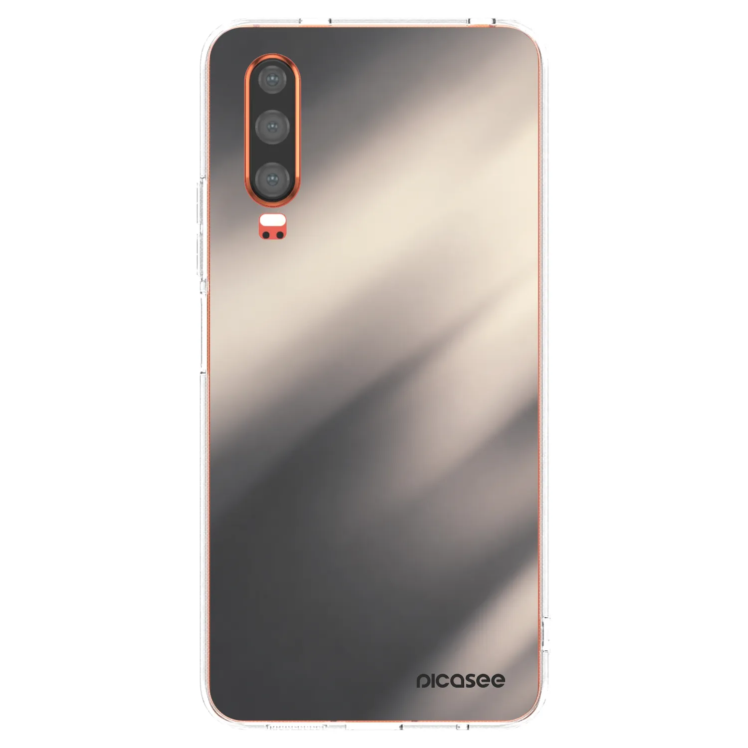 Picasee Huawei P30 Hülle - Transparentes Silikon - Smoky Beige