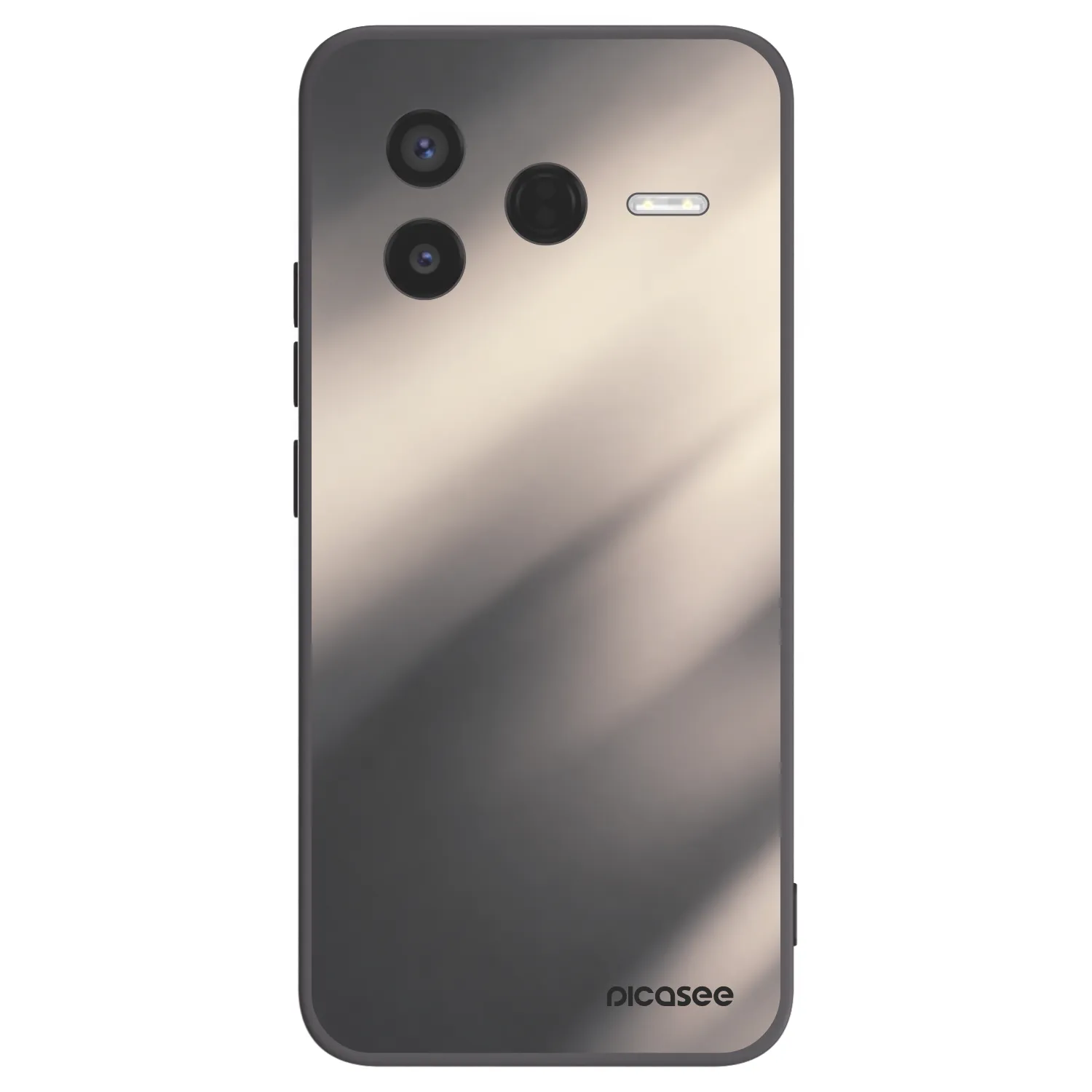 Picasee Xiaomi Poco F7 Pro 5G Hülle - Schwarzes Silikon - Smoky Beige