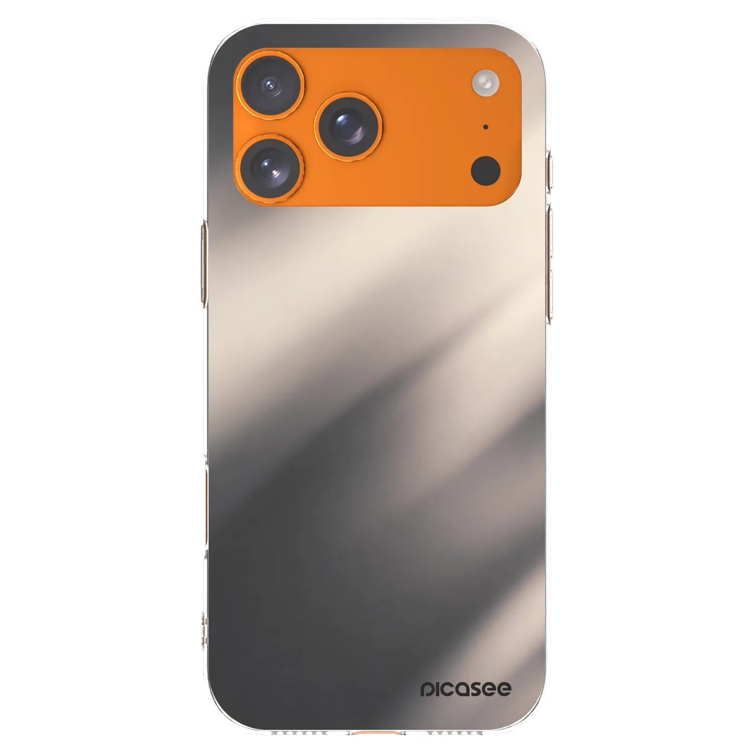 Picasee Apple iPhone 17 Pro Max Hülle - Transparentes Silikon - Smoky Beige