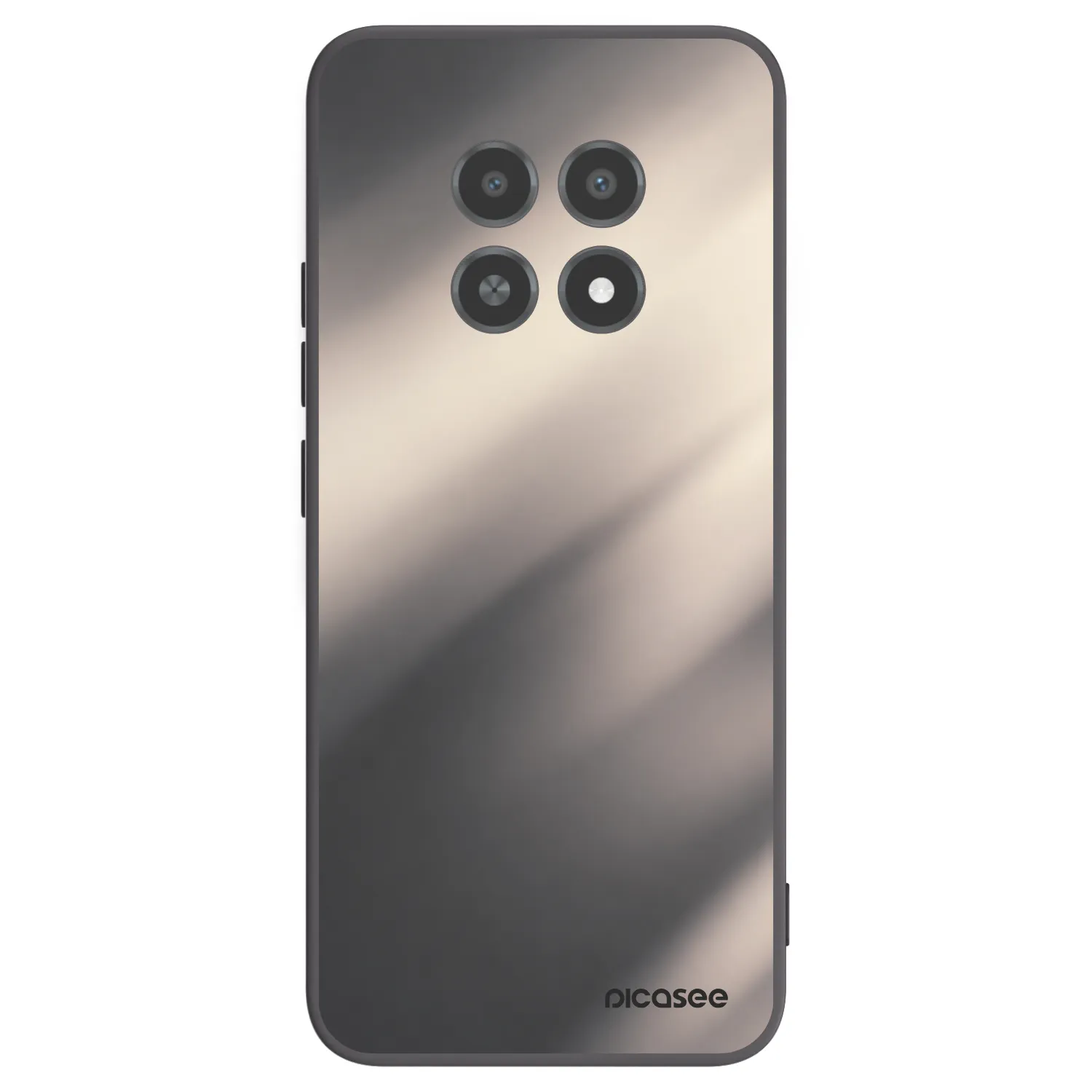 Picasee Realme 12X Hülle - Schwarzes Silikon - Smoky Beige