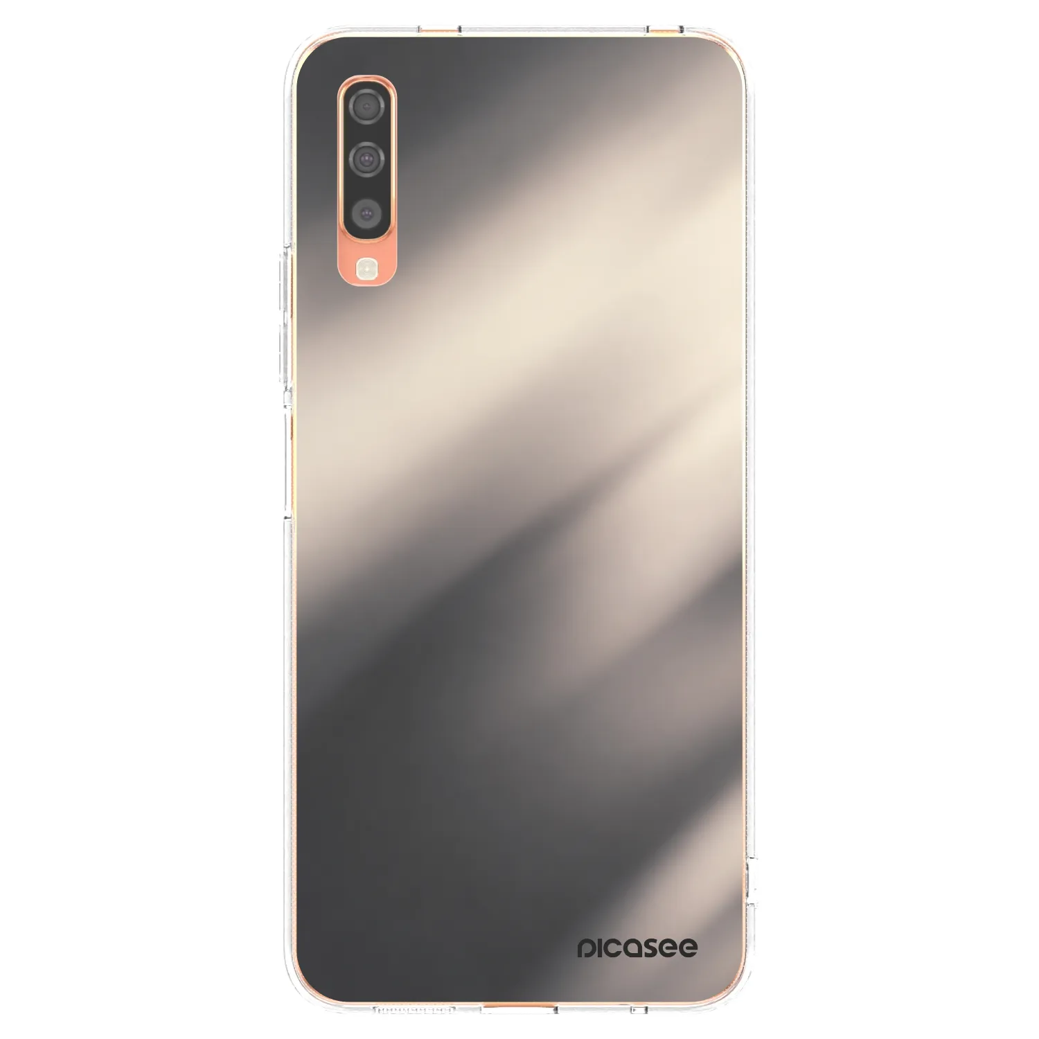 Picasee Samsung Galaxy A70 A705F Hülle - Transparentes Silikon - Smoky Beige