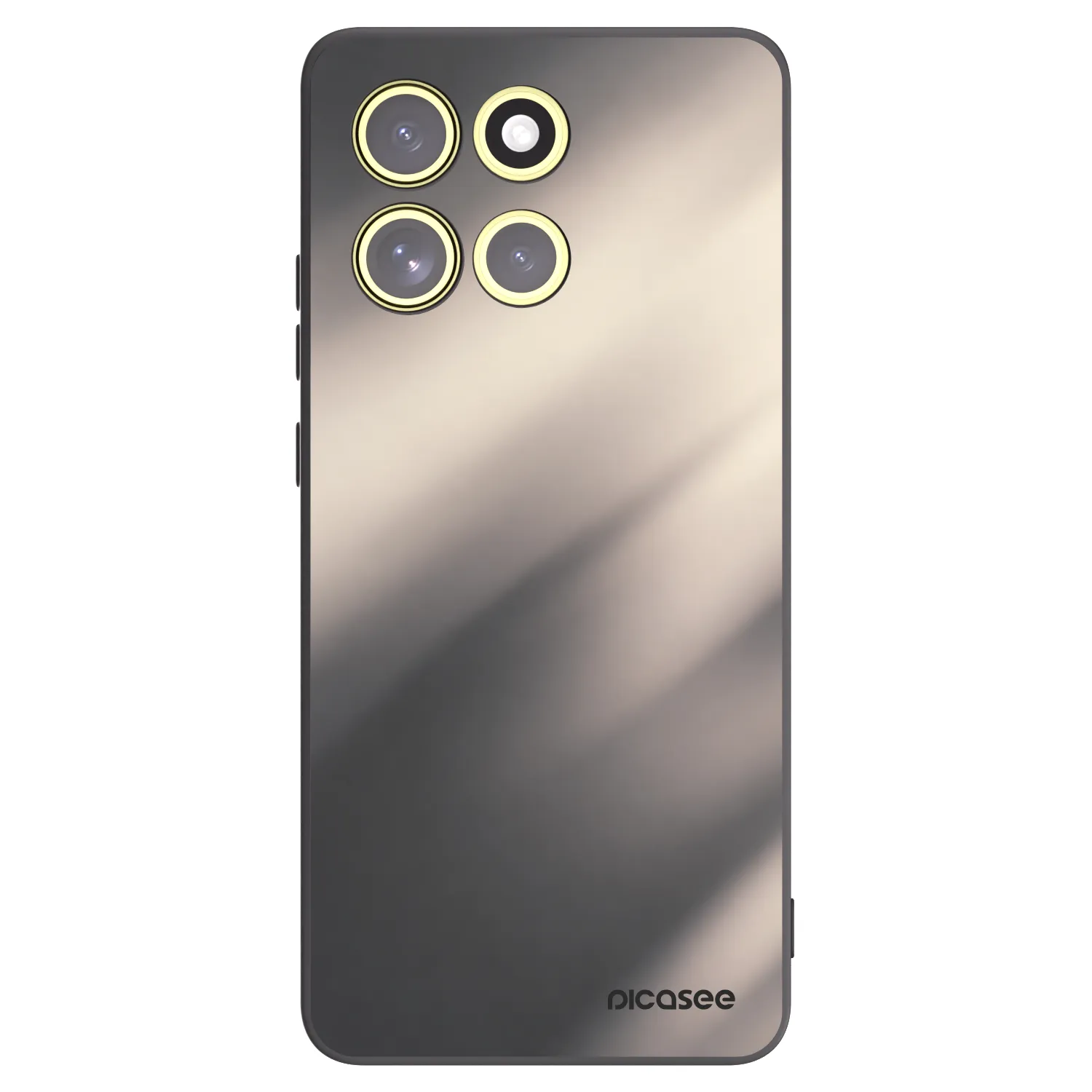 Picasee Motorola Moto G86 5G Hülle - Schwarzes Silikon - Smoky Beige