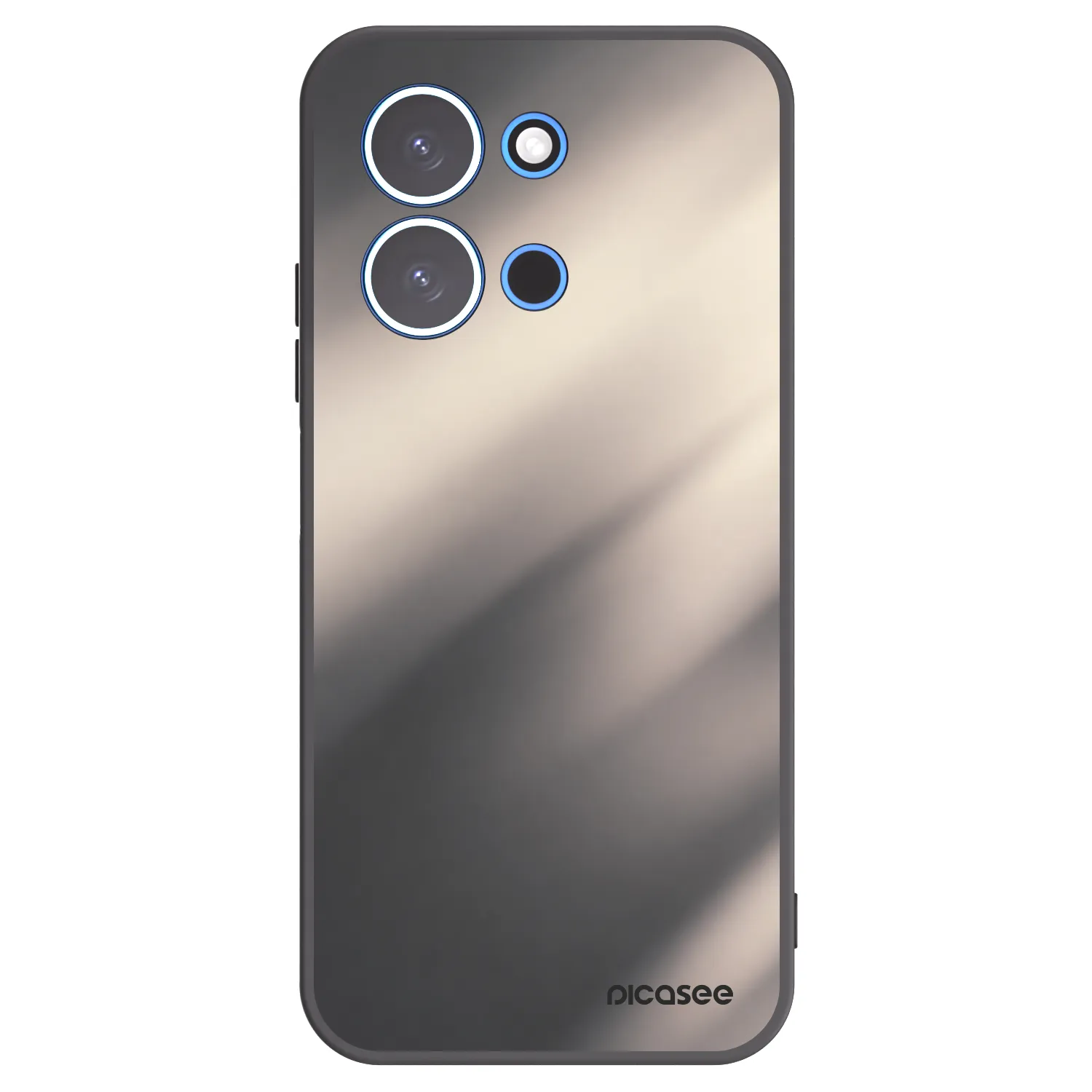 Picasee Xiaomi Redmi 15C 4G Hülle - Schwarzes Silikon - Smoky Beige