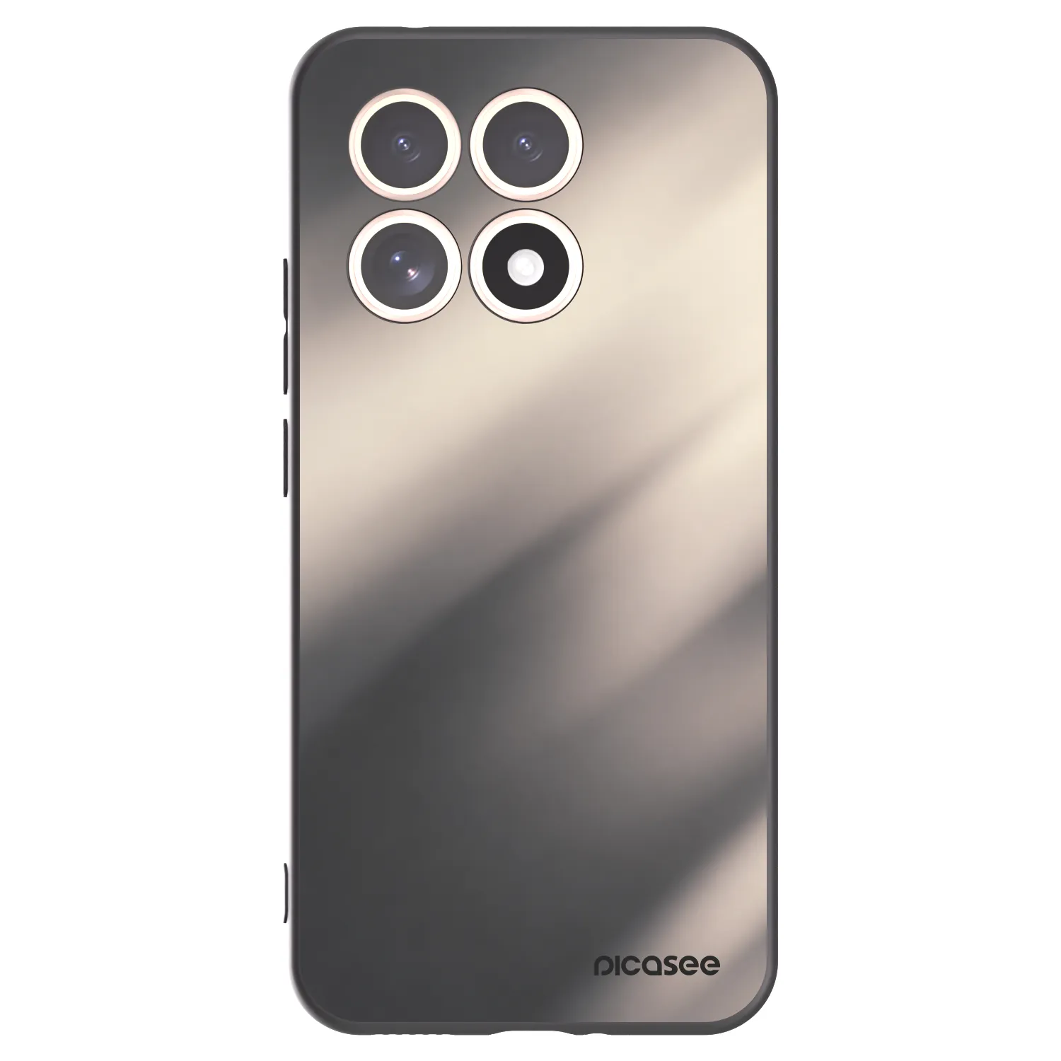 Picasee Xiaomi 15T Hülle - Schwarzes Silikon - Smoky Beige