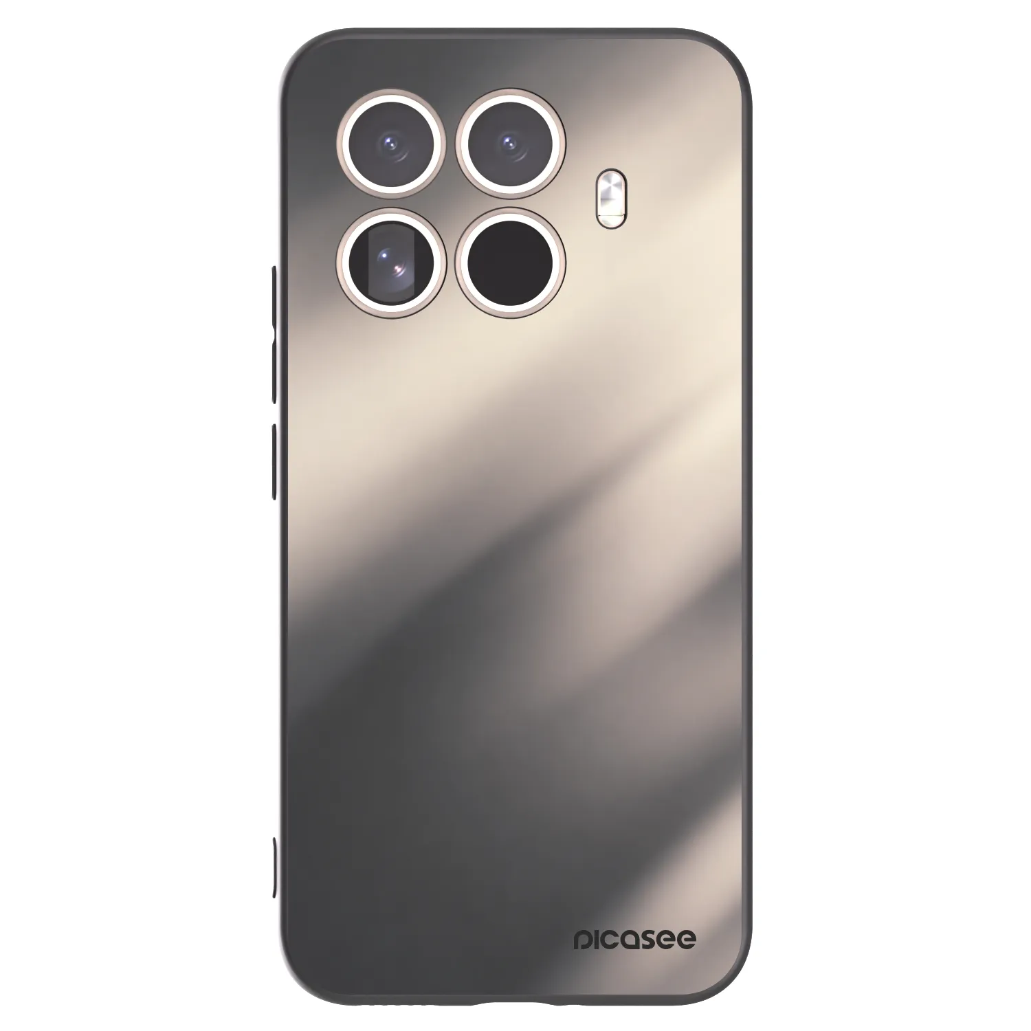 Picasee Xiaomi 15T Pro Hülle - Schwarzes Silikon - Smoky Beige