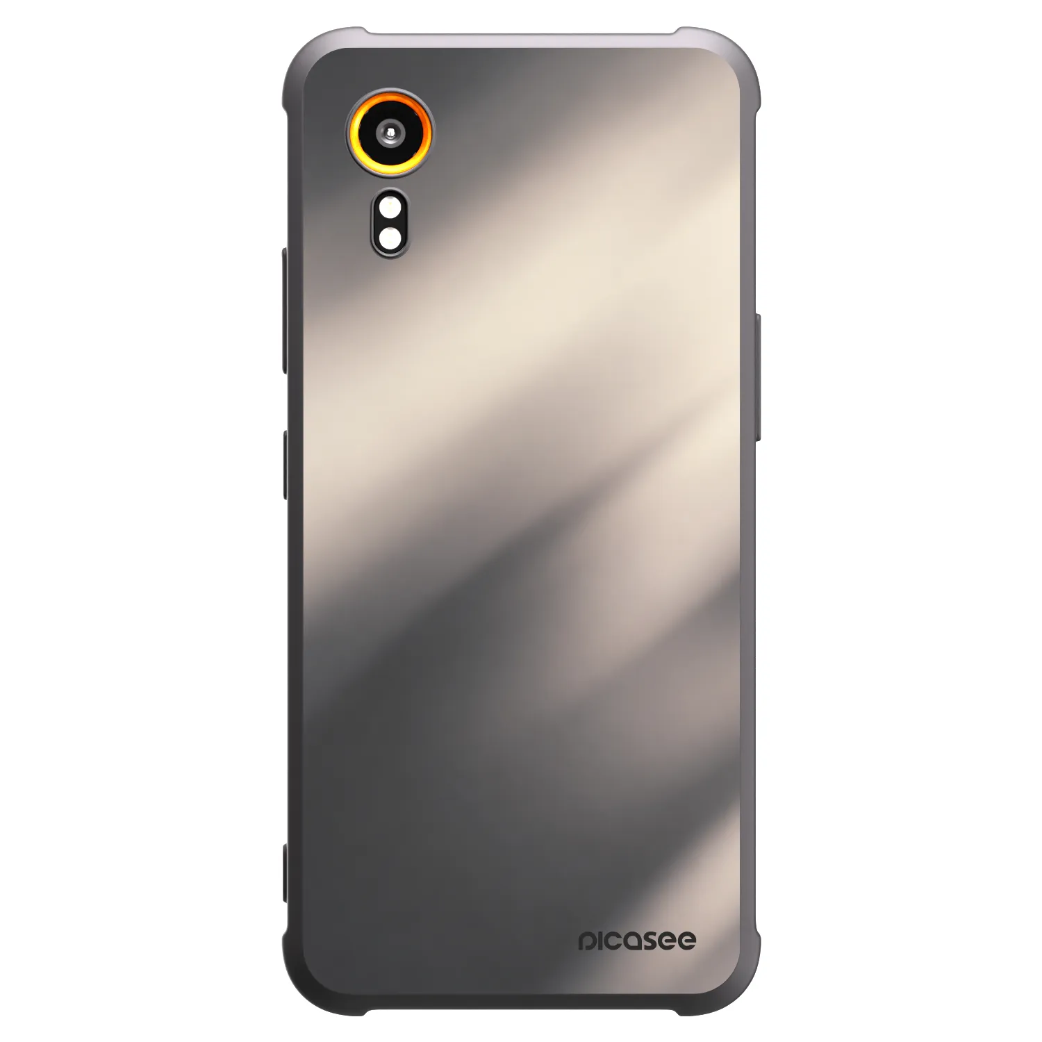 Picasee Samsung Galaxy XCover 7 Hülle - Schwarzes Silikon - Smoky Beige
