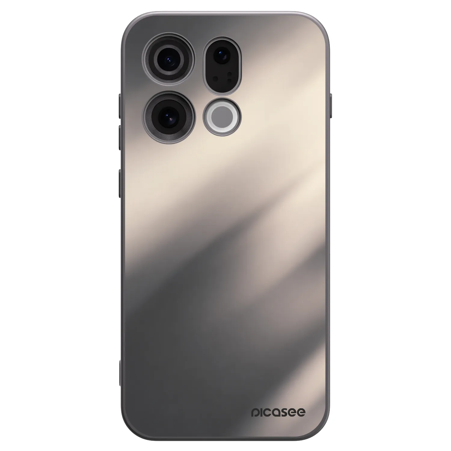 Picasee OPPO Find X9 Hülle - Schwarzes Silikon - Smoky Beige