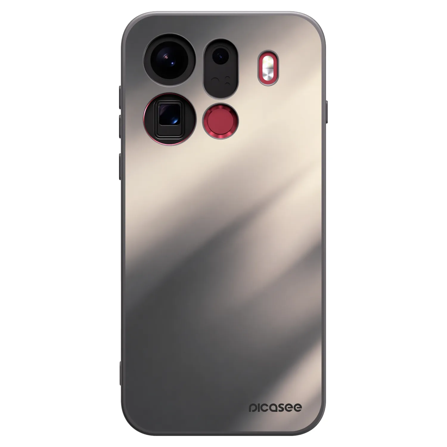 Picasee OPPO Find X9 Pro Hülle - Schwarzes Silikon - Smoky Beige