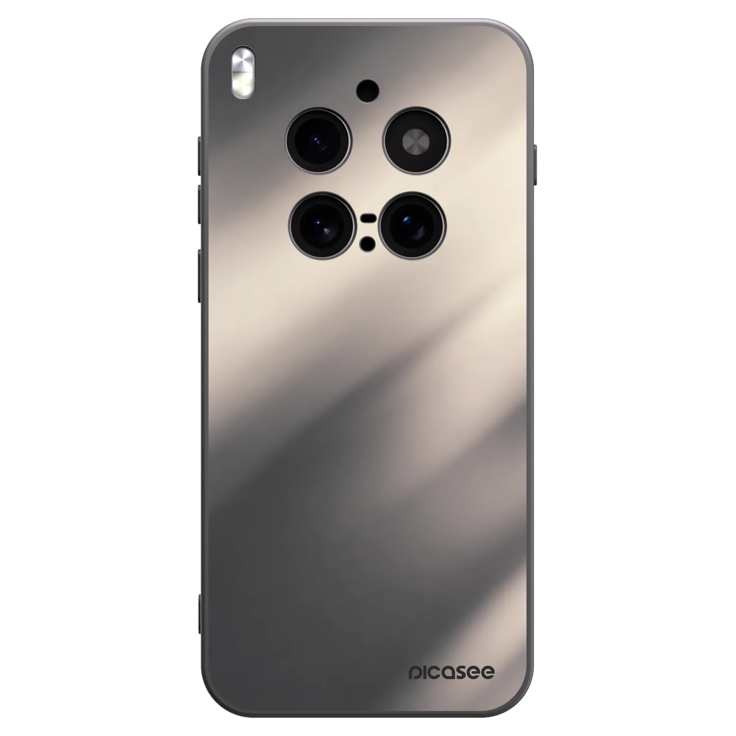 Picasee Vivo X300 Pro Hülle - Schwarzes Silikon - Smoky Beige