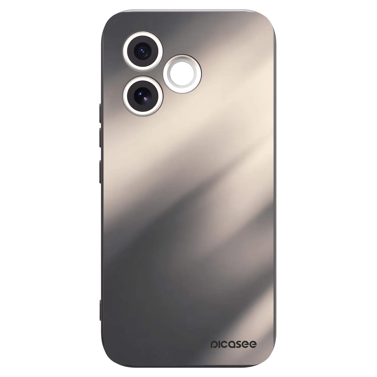 Picasee Honor 600 Lite Hülle - Schwarzes Silikon - Smoky Beige