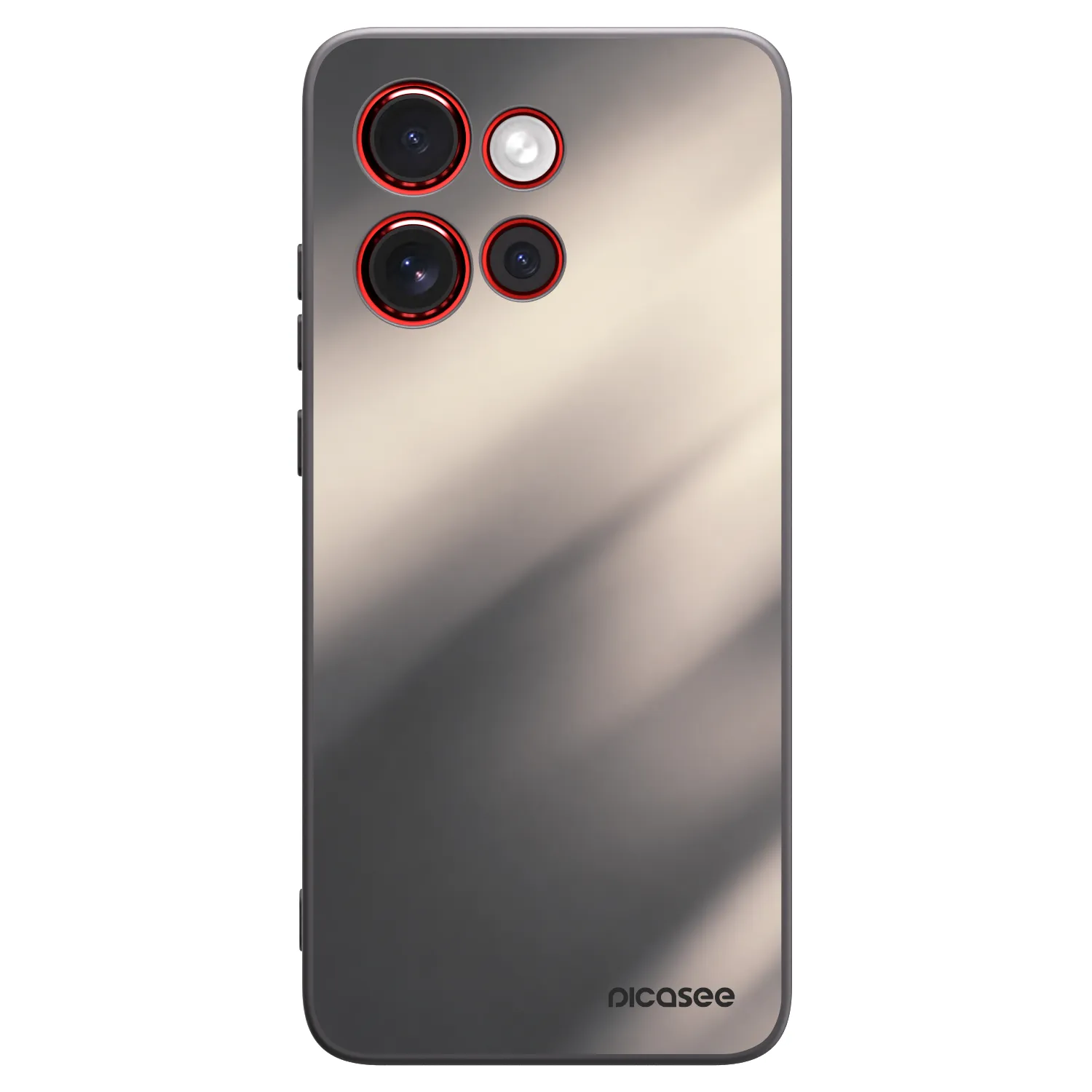 Picasee Motorola Edge 60 Neo 5G Hülle - Schwarzes Silikon - Smoky Beige