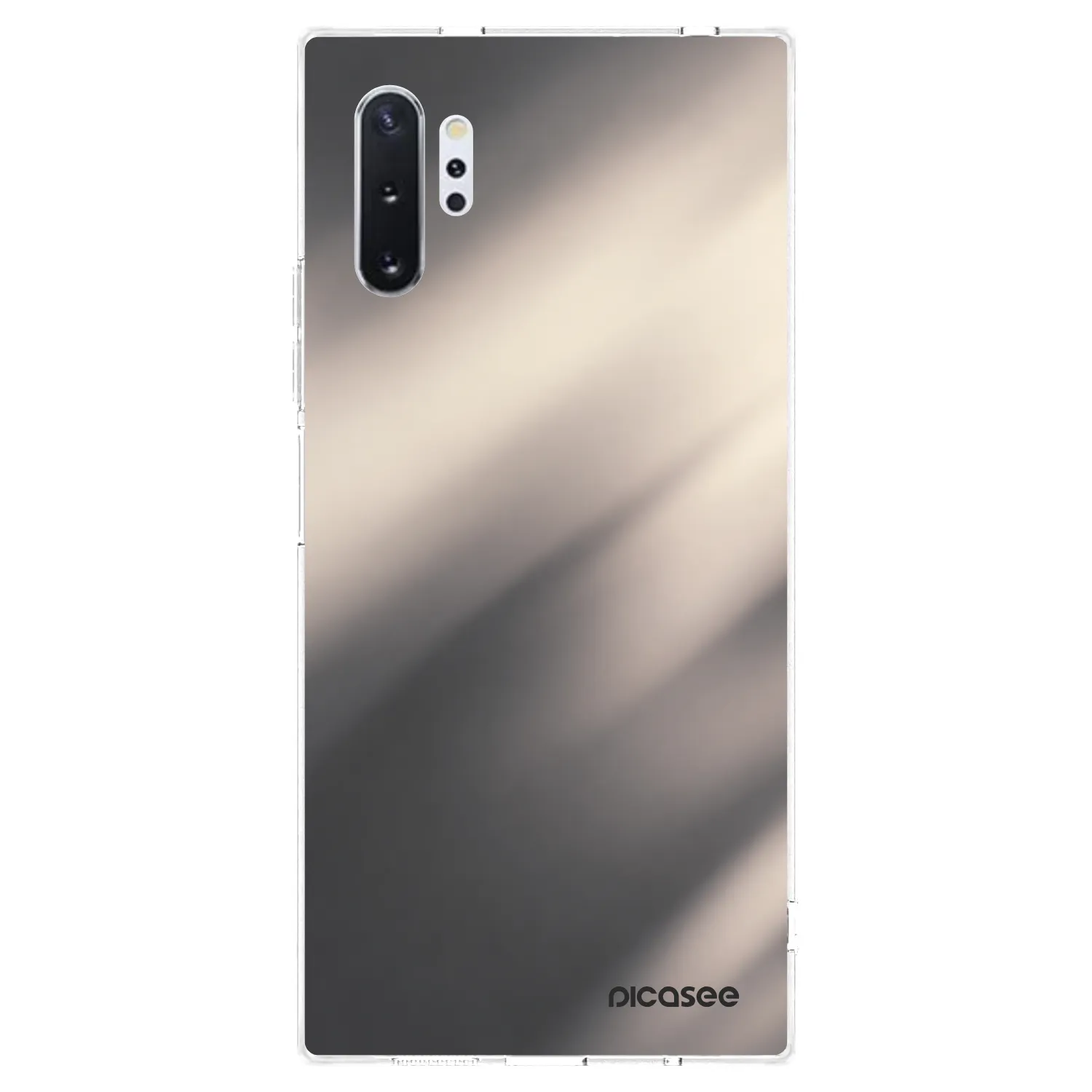 Picasee Samsung Galaxy Note 10+ N975F Hülle - Transparentes Silikon - Smoky Beige