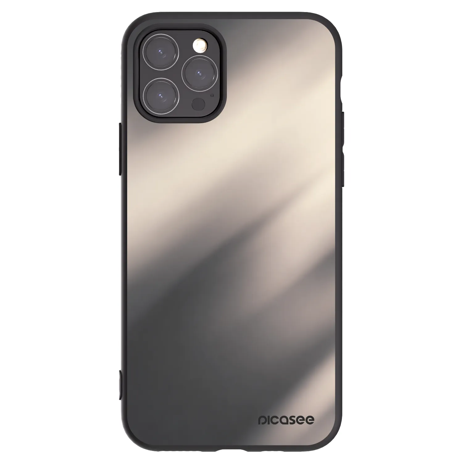 Picasee Apple iPhone 11 Pro Hülle - Schwarzes Silikon - Smoky Beige