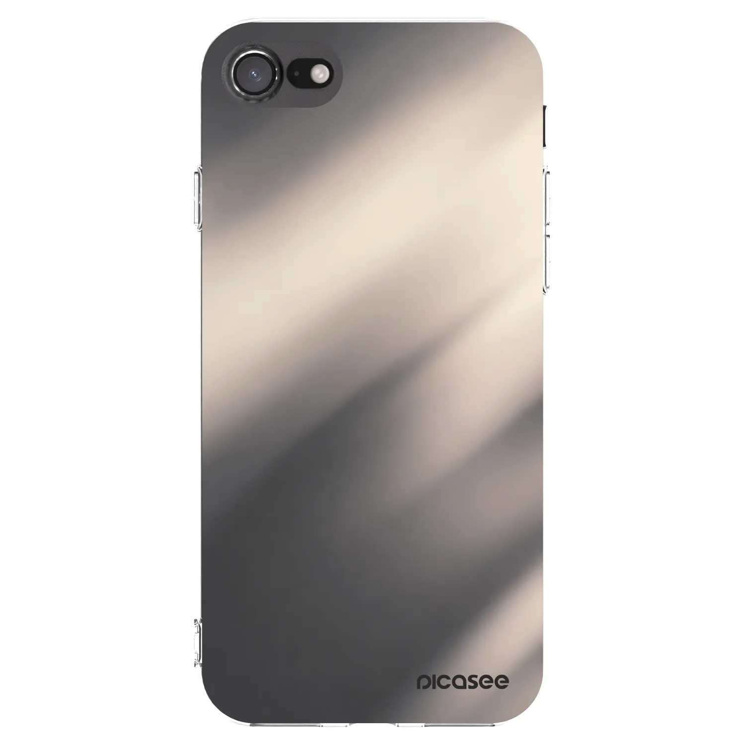 Picasee Apple iPhone 8 Hülle - Transparentes Silikon - Smoky Beige