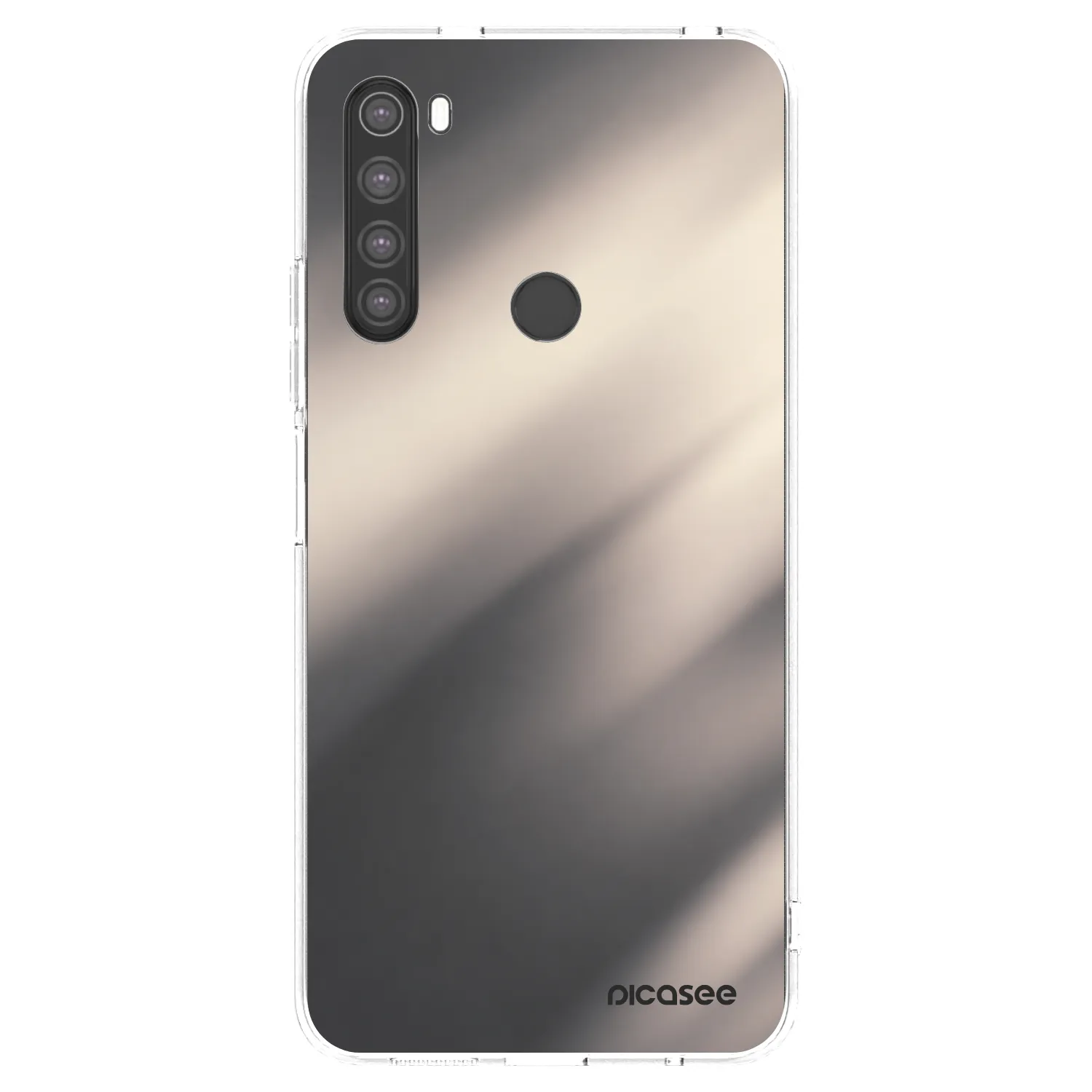 Picasee Xiaomi Redmi Note 8 Hülle - Transparentes Silikon - Smoky Beige