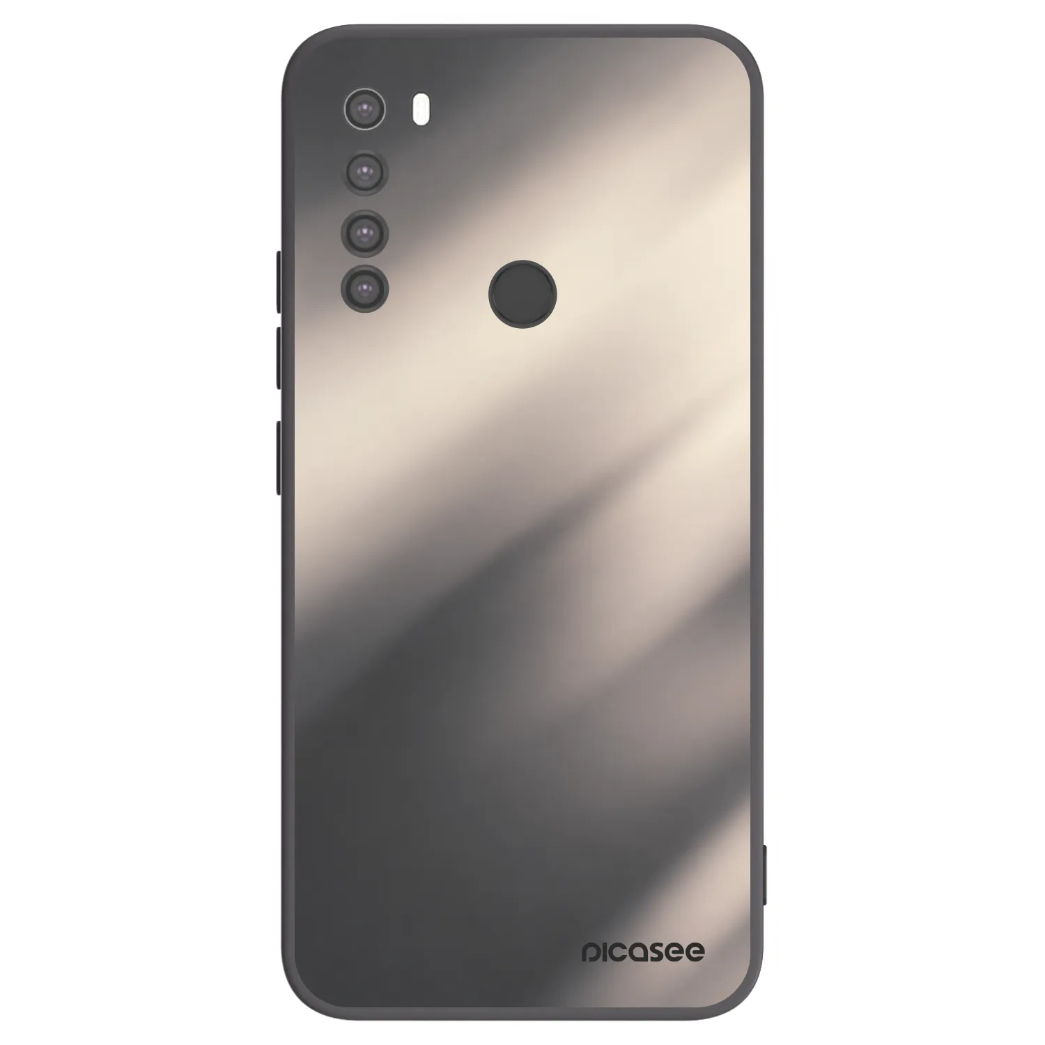 Picasee Xiaomi Redmi Note 8 Hülle - Schwarzes Silikon - Smoky Beige
