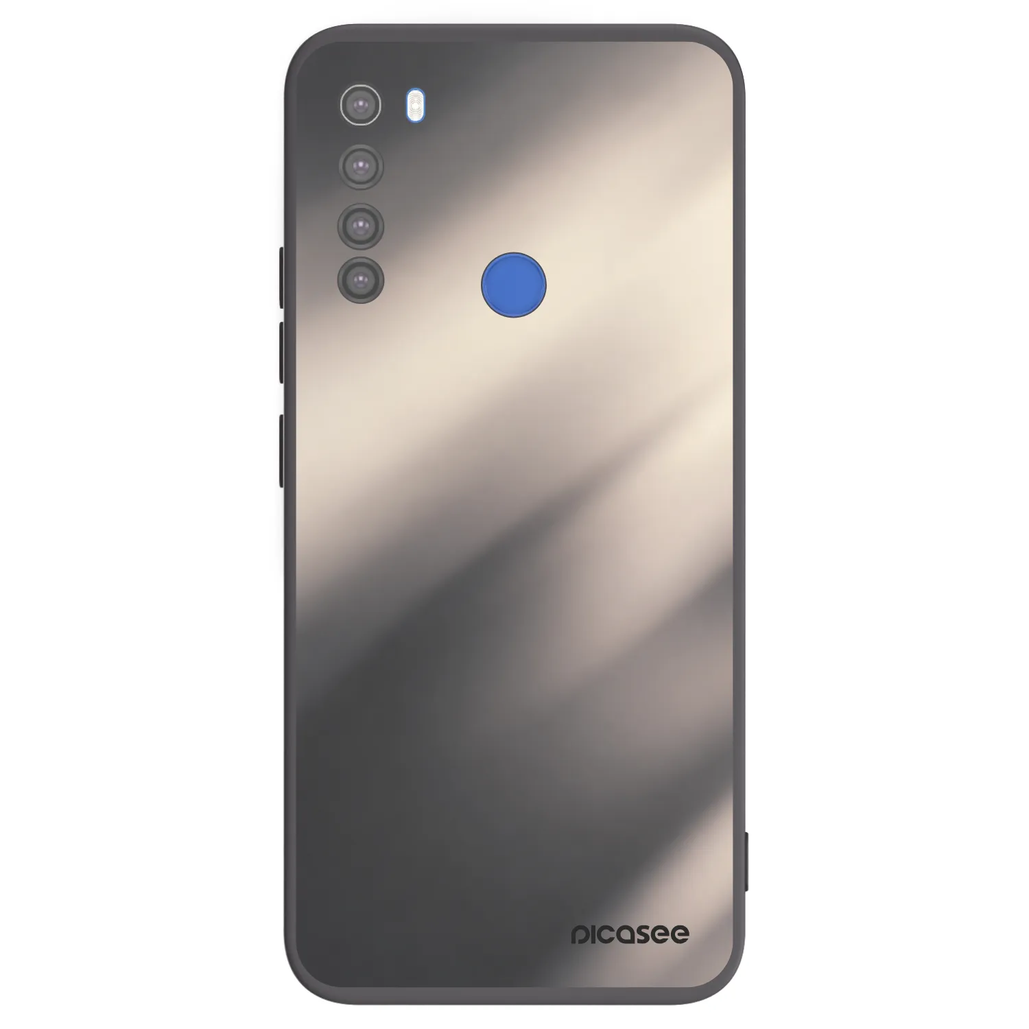 Picasee Xiaomi Redmi Note 8T Hülle - Schwarzes Silikon - Smoky Beige