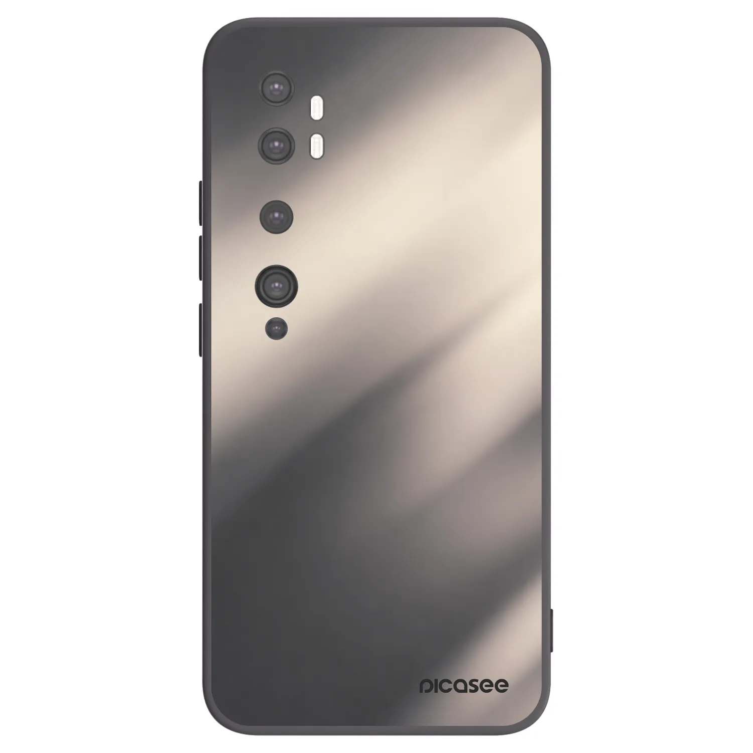 Picasee Xiaomi Mi Note 10 (Pro) Hülle - Schwarzes Silikon - Smoky Beige