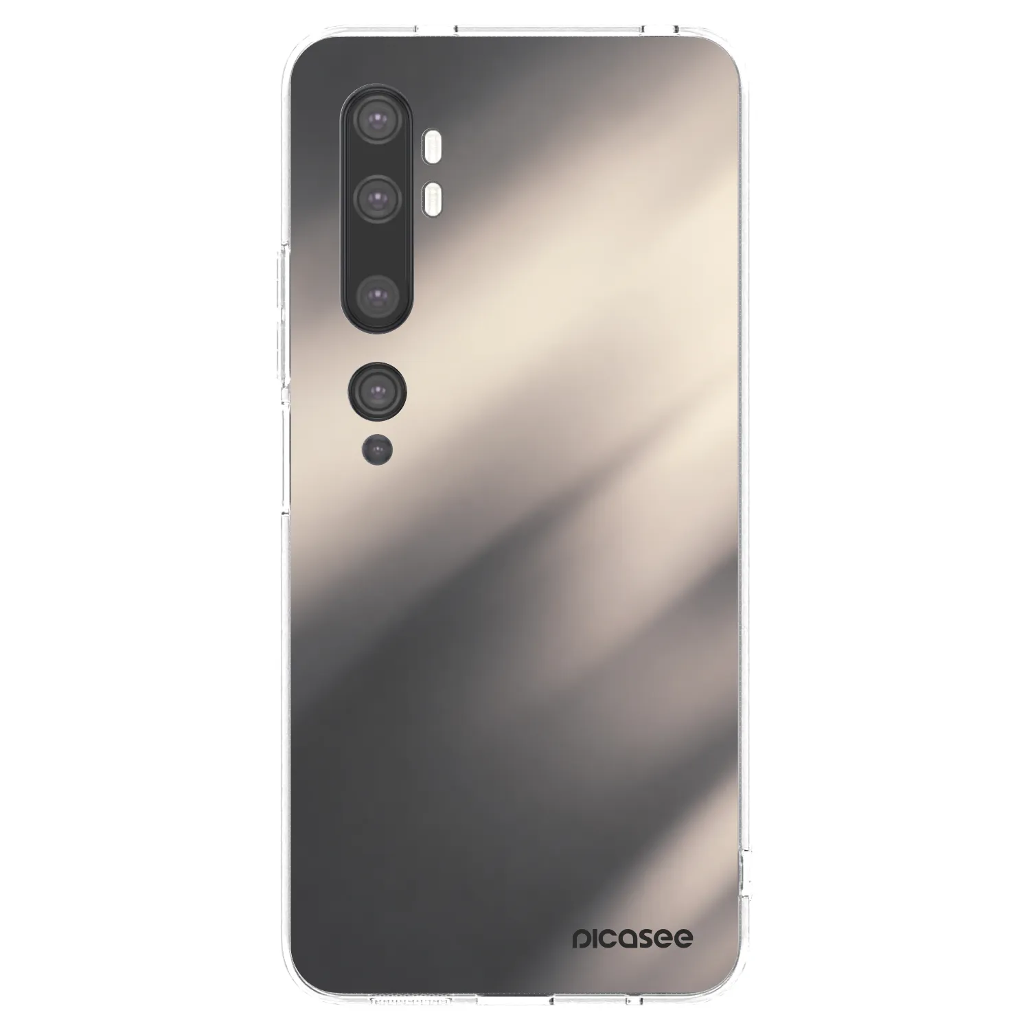 Picasee Xiaomi Mi Note 10 (Pro) Hülle - Transparentes Silikon - Smoky Beige