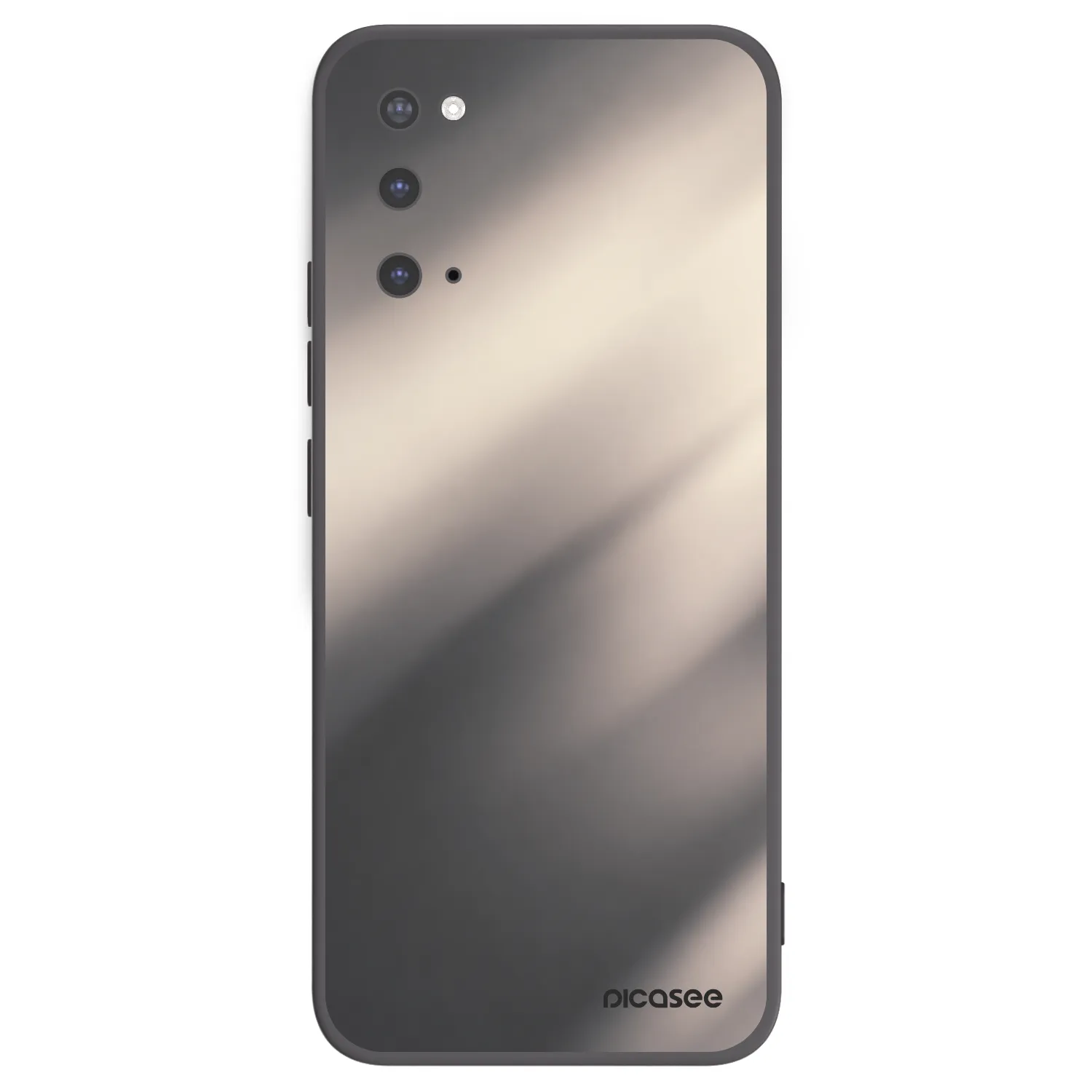 Picasee Samsung Galaxy S20 G980F Hülle - Schwarzes Silikon - Smoky Beige