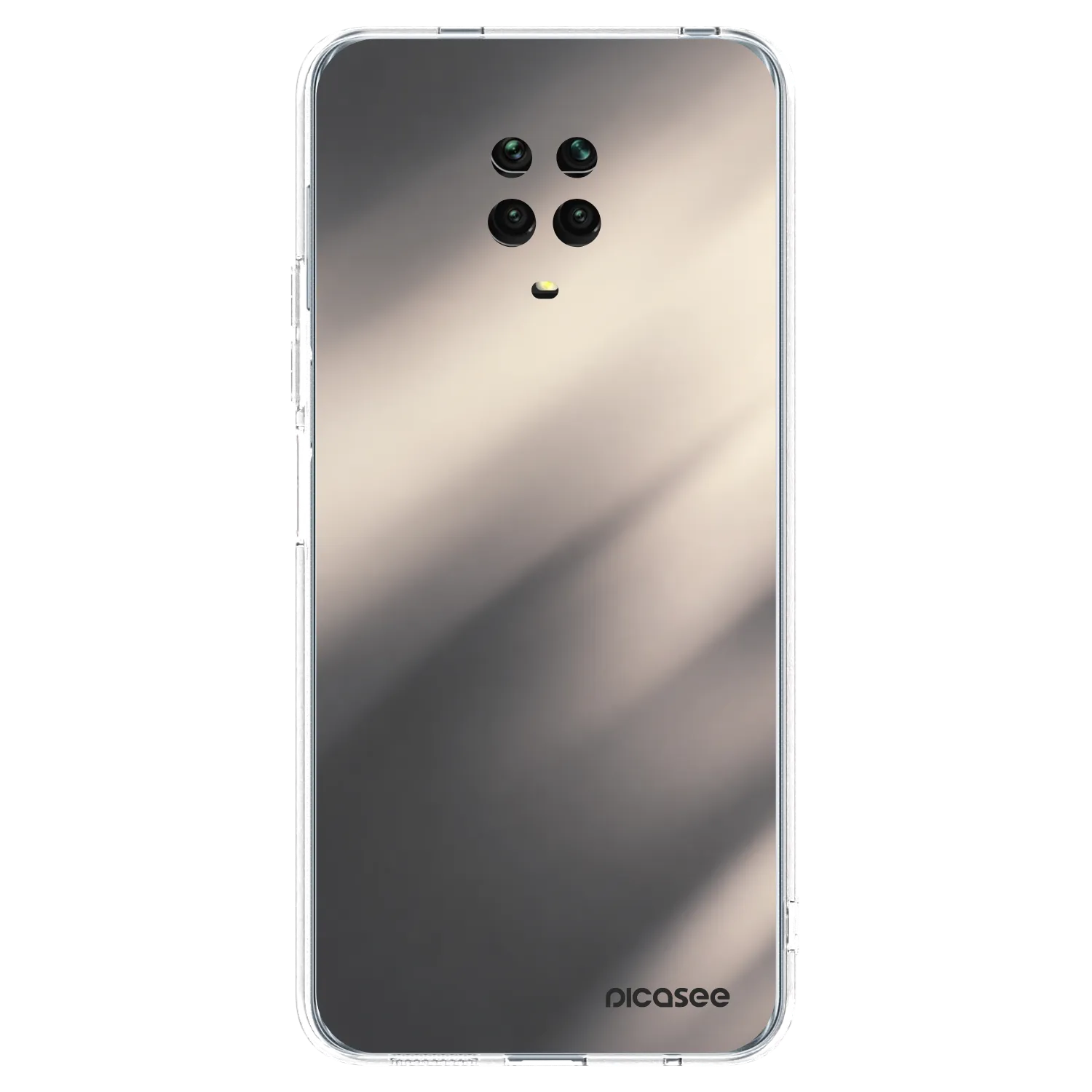 Picasee Xiaomi Redmi Note 9 Pro Hülle - Transparentes Silikon - Smoky Beige