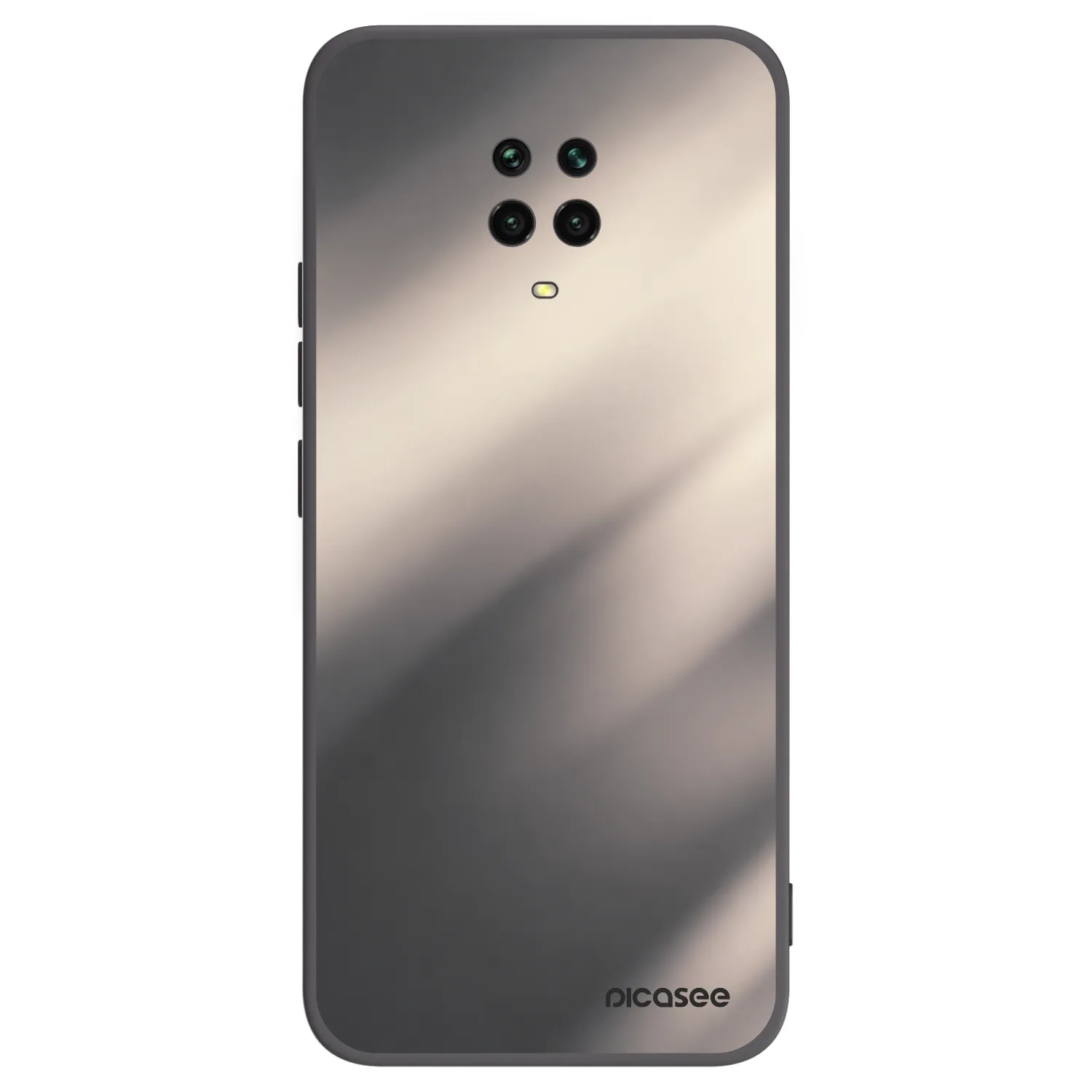 Picasee Xiaomi Redmi Note 9 Pro Hülle - Schwarzes Silikon - Smoky Beige