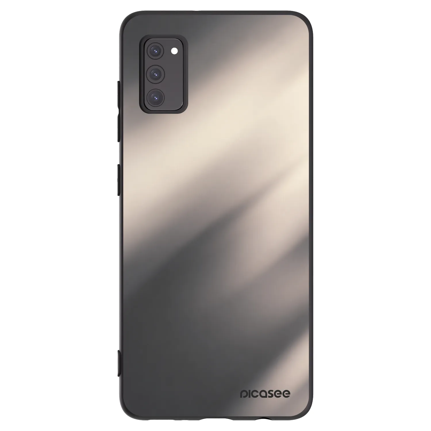 Picasee Samsung Galaxy A41 A415F Hülle - Schwarzes Silikon - Smoky Beige