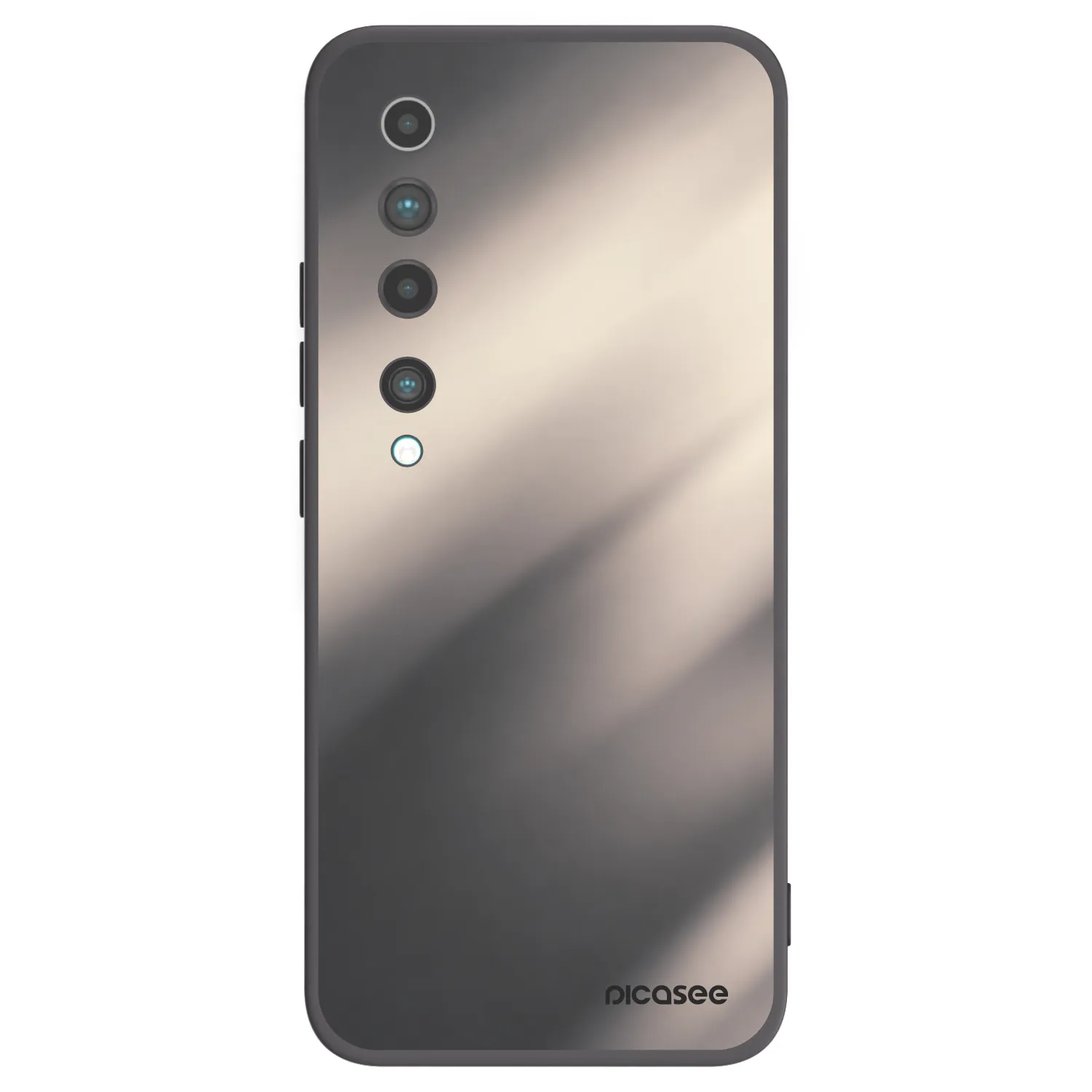 Picasee Xiaomi Mi 10 Hülle - Schwarzes Silikon - Smoky Beige