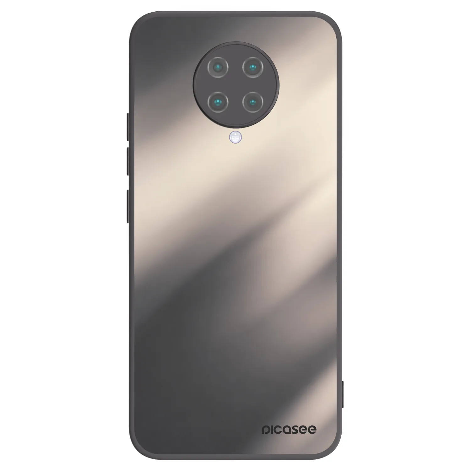 Picasee Xiaomi Poco F2 Pro Hülle - Schwarzes Silikon - Smoky Beige