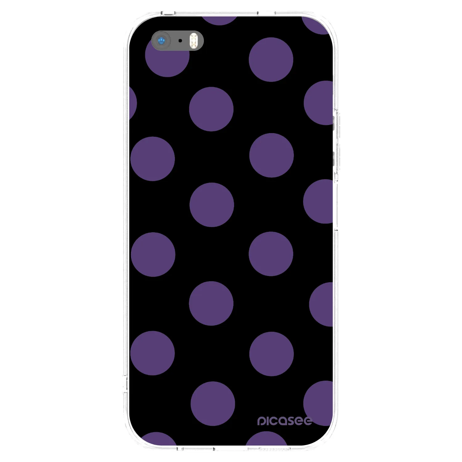 Picasee Apple iPhone 5/5S/SE Hülle - Transparentes Silikon - Big flickers