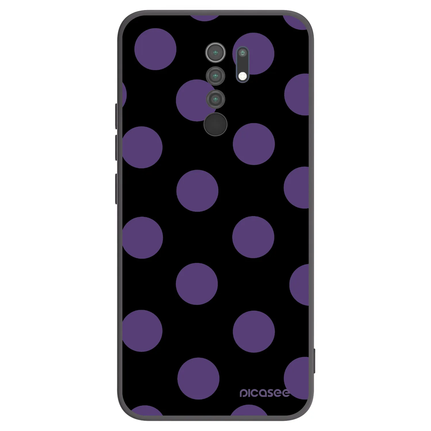 Picasee Xiaomi Redmi 9 Hülle - Schwarzes Silikon - Big flickers