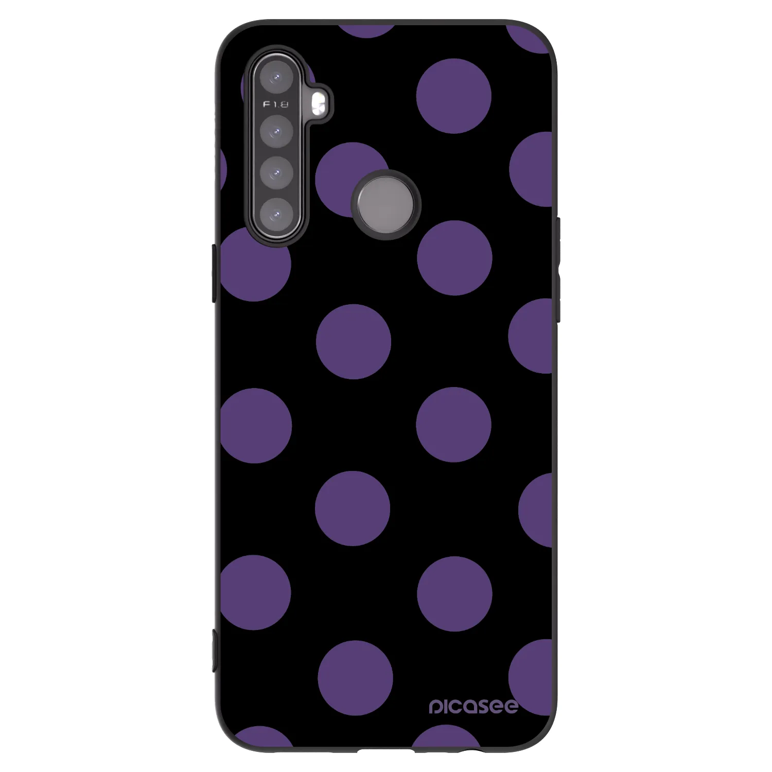 Picasee Realme 6i Hülle - Schwarzes Silikon - Big flickers