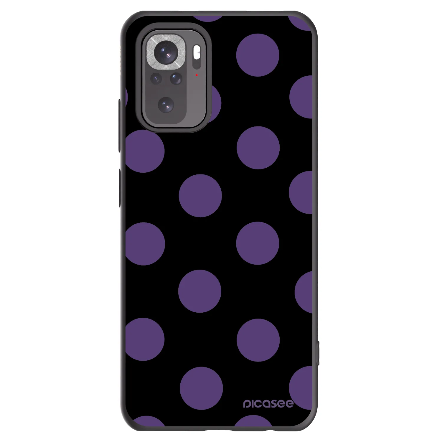 Picasee Xiaomi Redmi Note 10 Hülle - Schwarzes Silikon - Big flickers