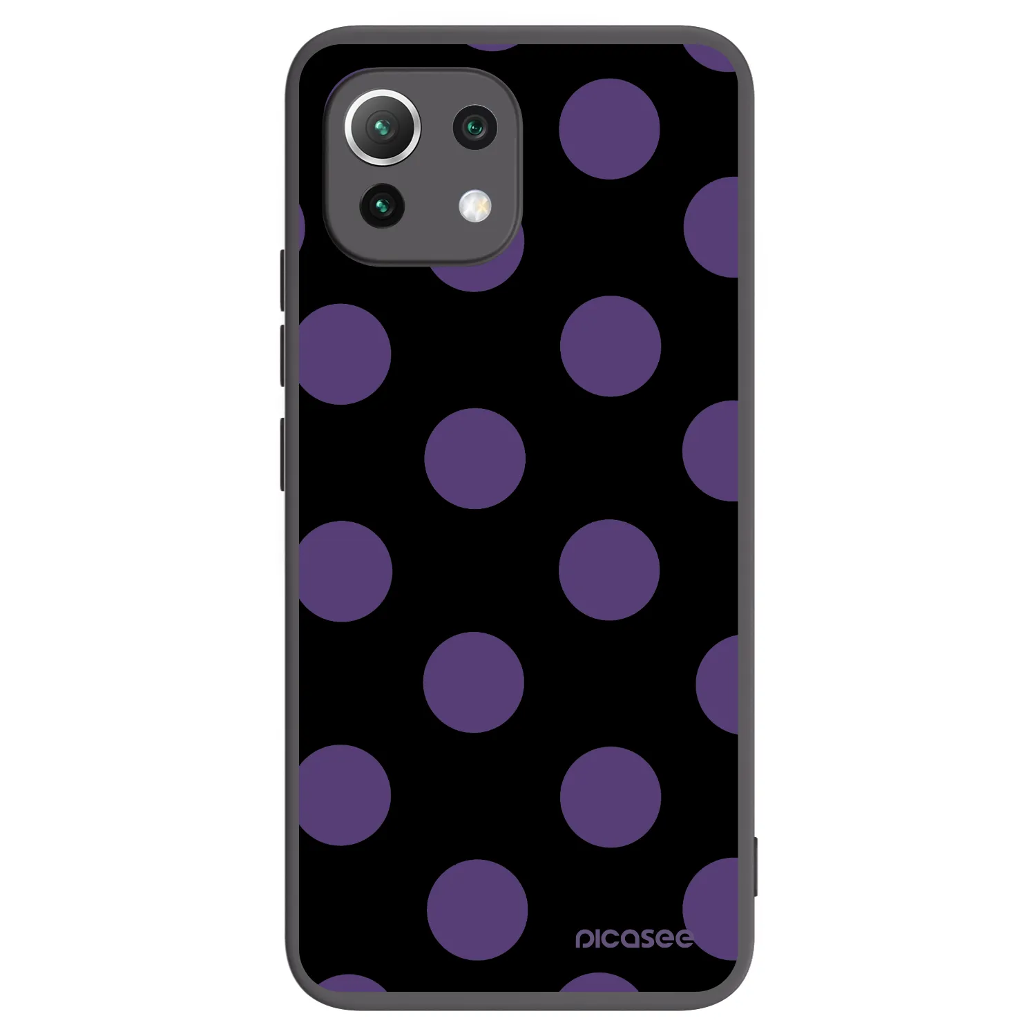 Picasee Xiaomi Mi 11 Lite Hülle - Schwarzes Silikon - Big flickers