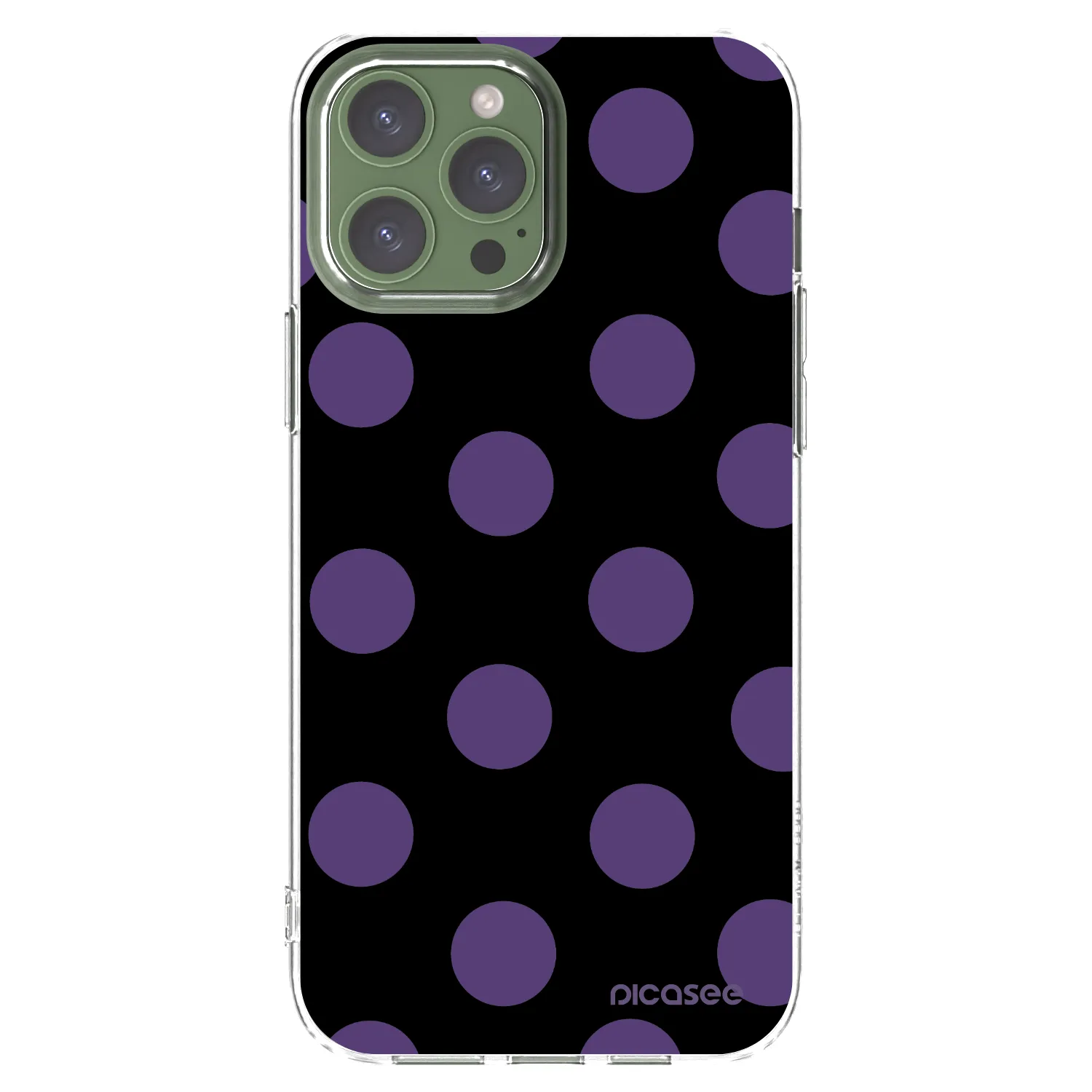 Picasee Apple iPhone 13 Pro Max Hülle - Transparentes Silikon - Big flickers
