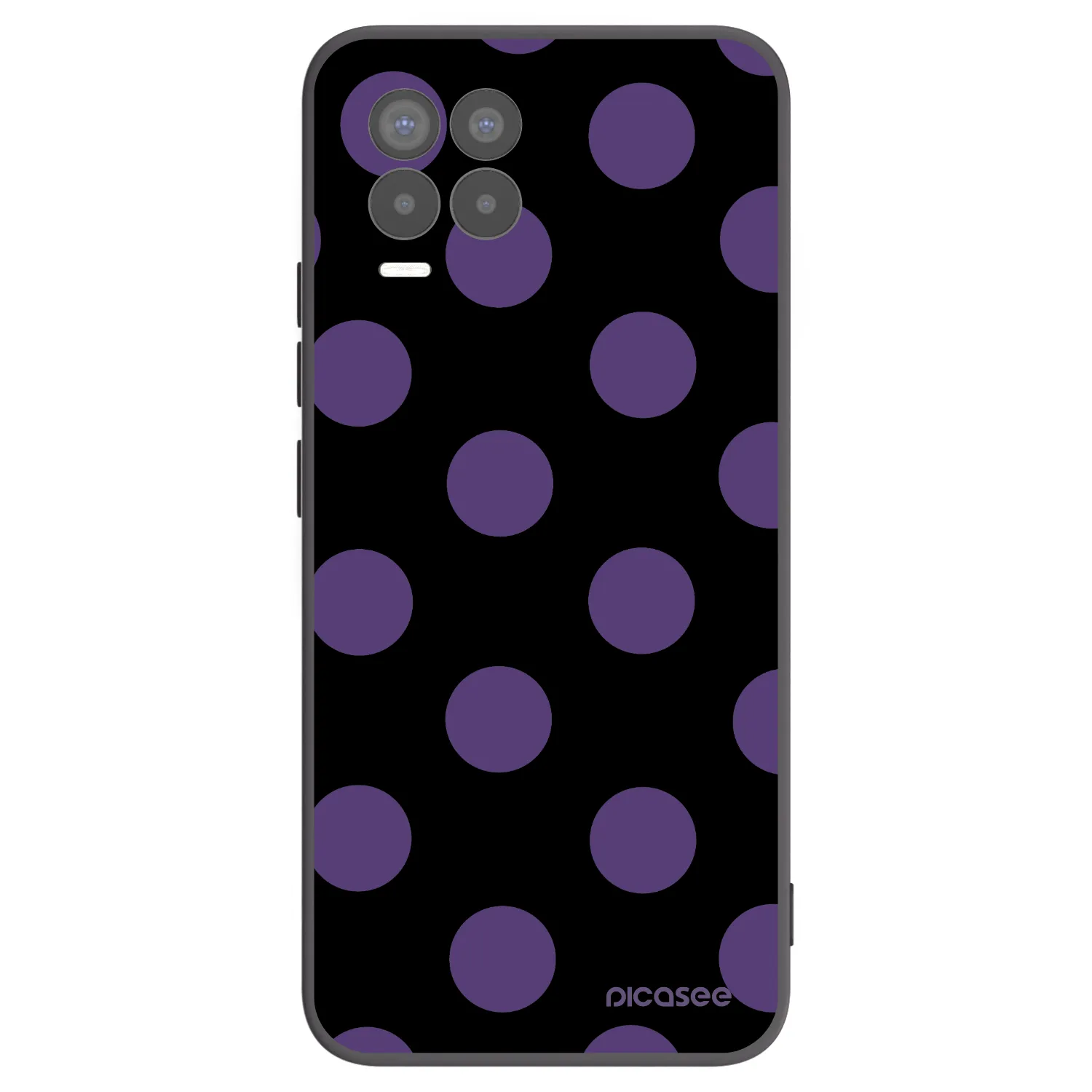 Picasee Realme 8 4G Hülle - Schwarzes Silikon - Big flickers