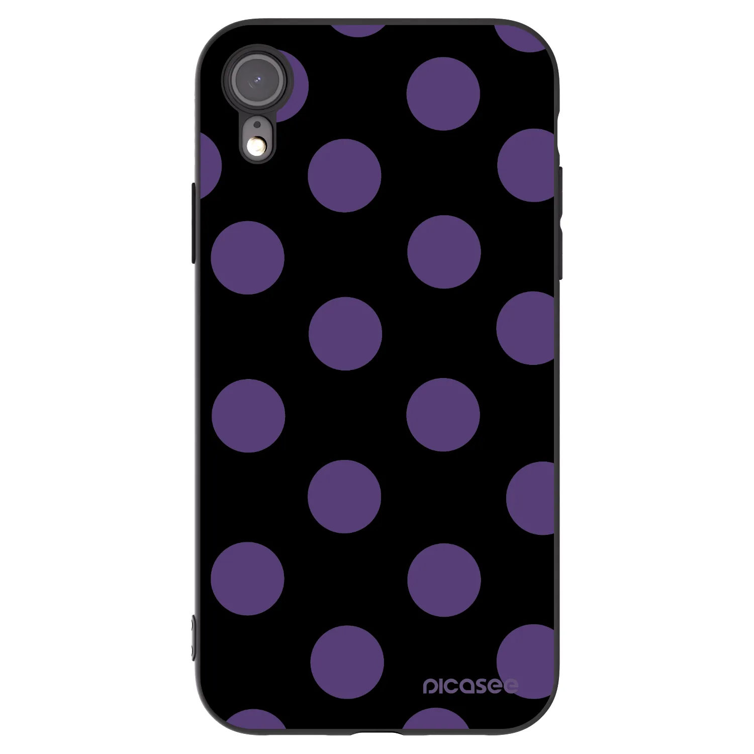 Picasee Apple iPhone XR Hülle - Schwarzes Silikon - Big flickers