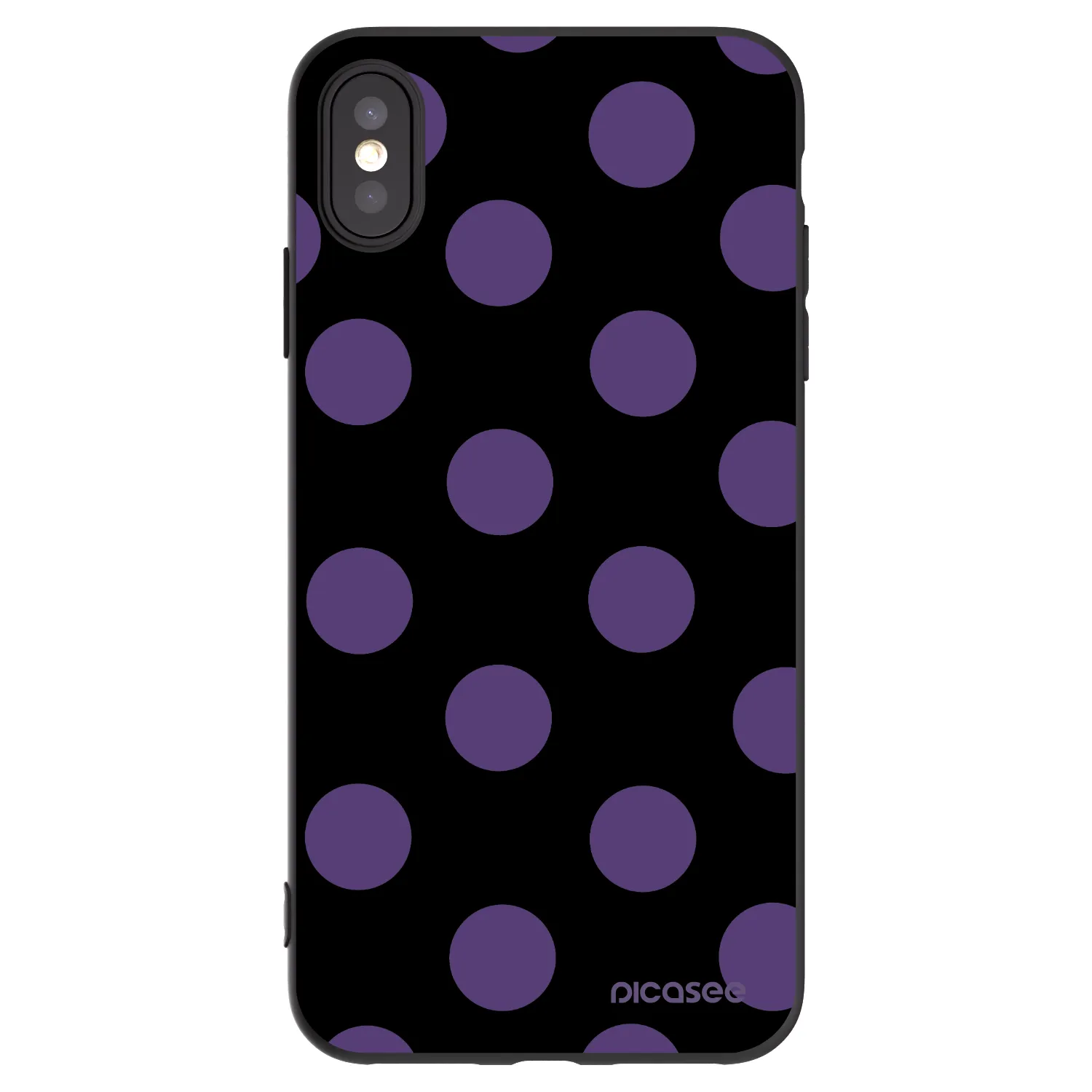 Picasee Apple iPhone XS Max Hülle - Schwarzes Silikon - Big flickers