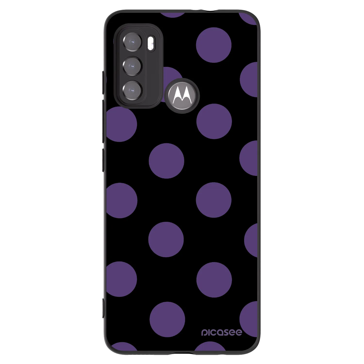 Picasee Motorola Moto G60 Hülle - Schwarzes Silikon - Big flickers