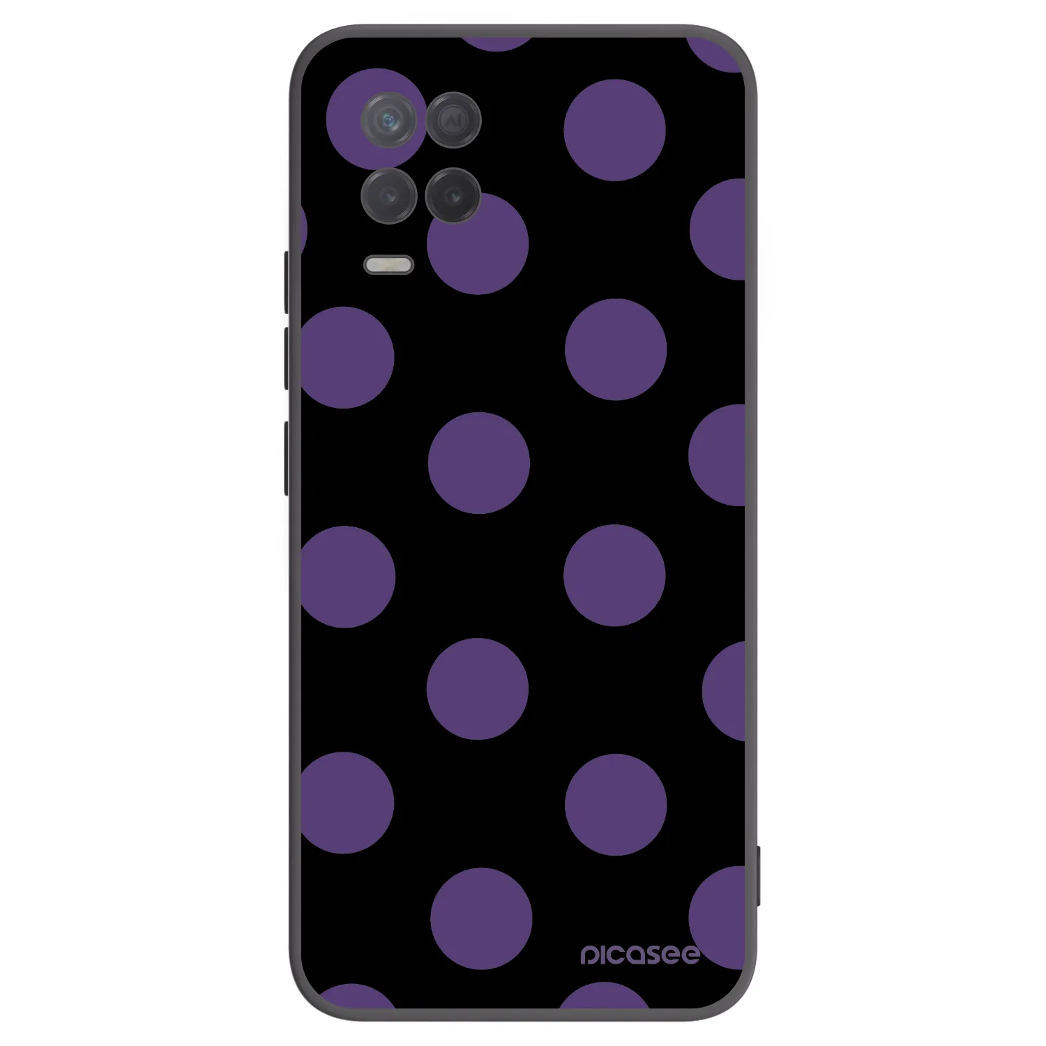 Picasee Realme 8 5G Hülle - Schwarzes Silikon - Big flickers