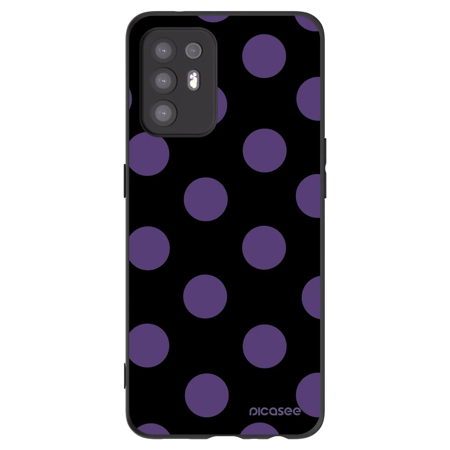 Picasee OPPO A94 5G Hülle - Schwarzes Silikon - Big flickers