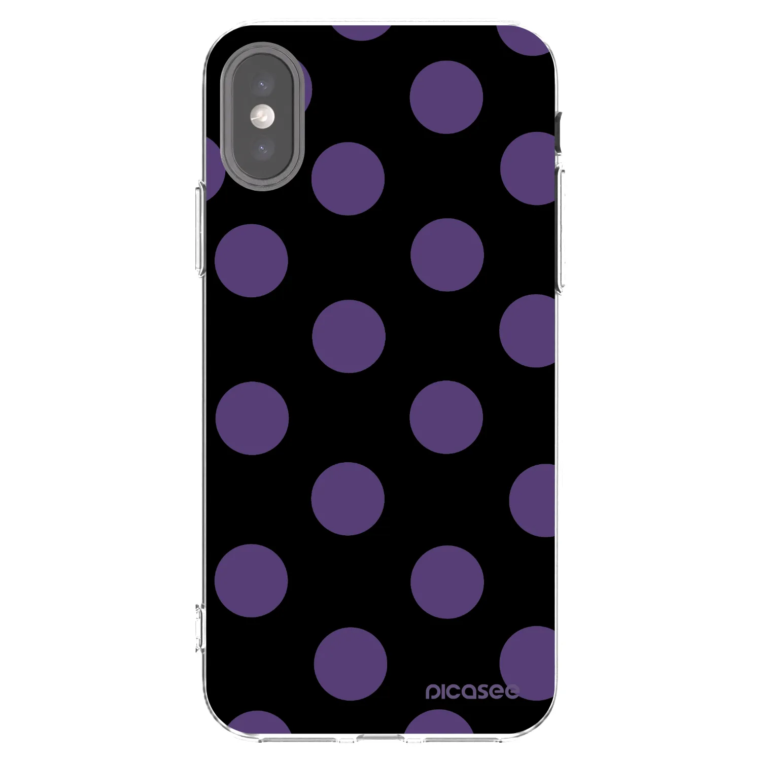 Picasee Apple iPhone X/XS Hülle - Transparentes Silikon - Big flickers