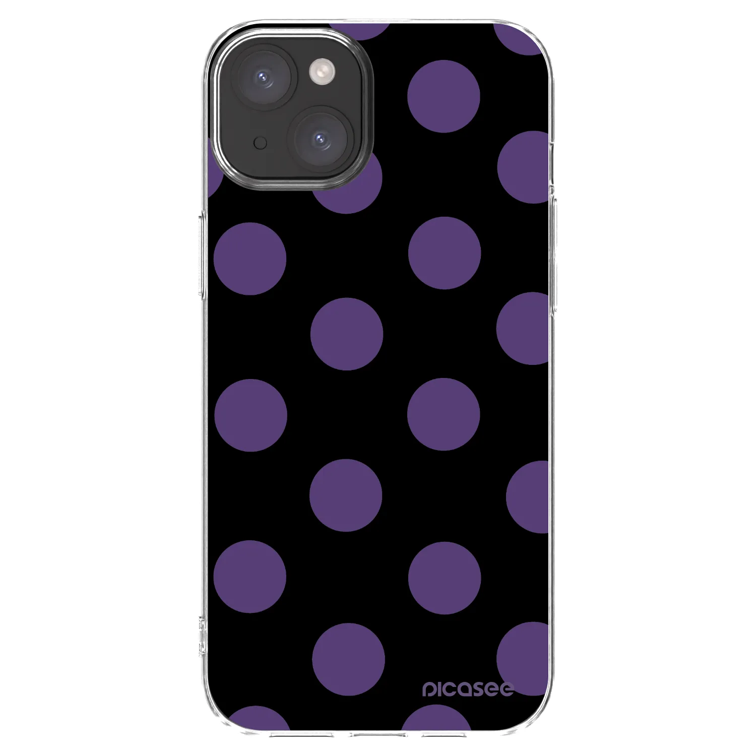 Picasee Apple iPhone 15 Plus Hülle - Transparentes Silikon - Big flickers