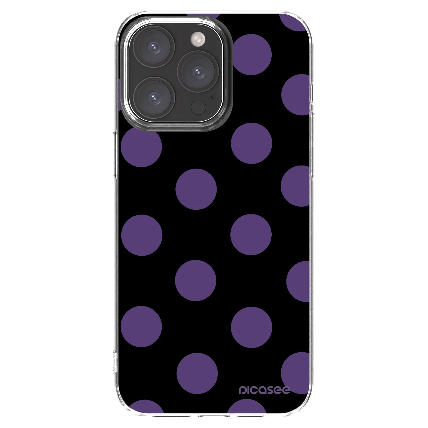 Picasee Apple iPhone 15 Pro Max Hülle - Transparentes Silikon - Big flickers