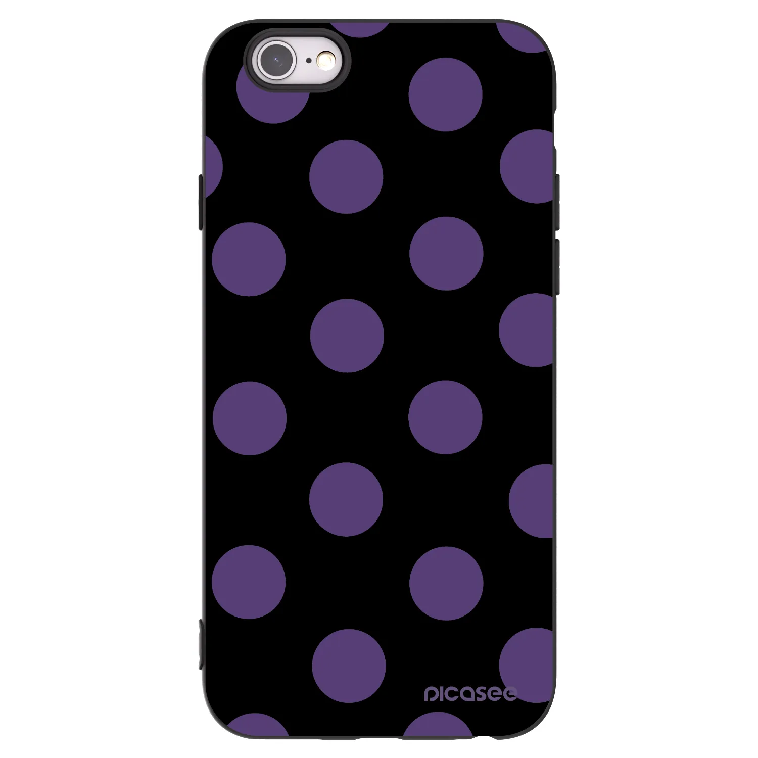 Picasee Apple iPhone 6/6S Hülle - Schwarzes Silikon - Big flickers