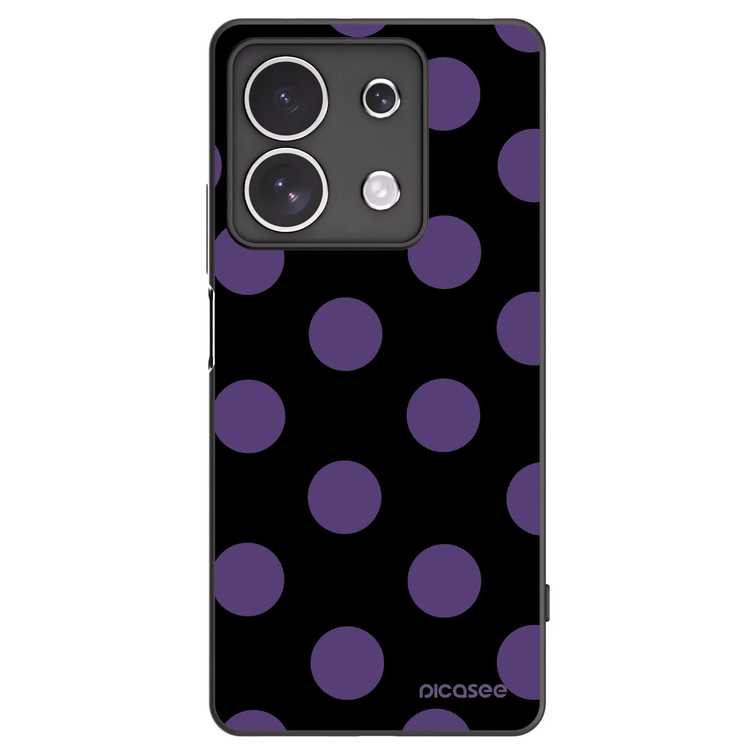 Picasee Xiaomi Redmi Note 13 4G Hülle - Schwarzes Silikon - Big flickers